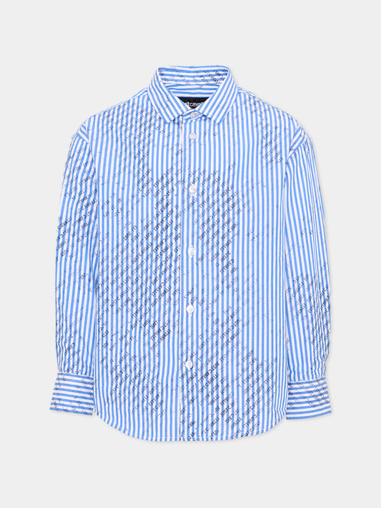 Camicia bianca a righe per bambino,Just Cavalli Kids,JBA26136CA WHITE/BL/B WHITE