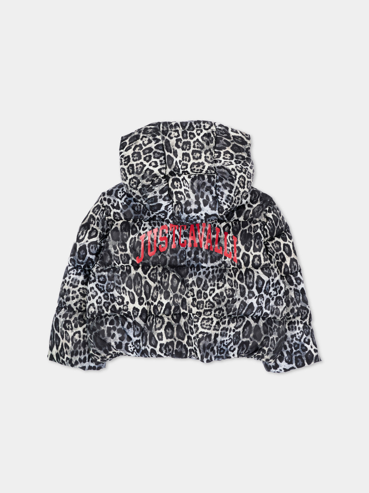 Piumino nero per neonata leopardato,Just Cavalli Kids,JIA26087PI PANTER_BLK PANTER BLACK