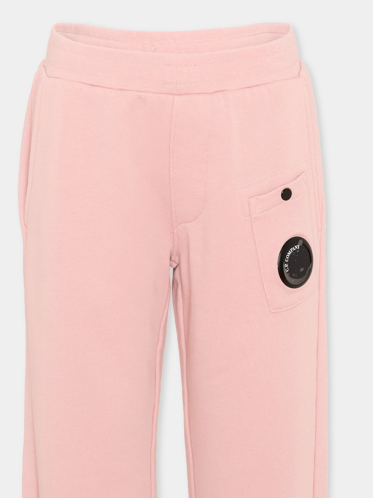 Pantalone rosa con logo applicato,C. P. Company,CUP01K LCA76 50504