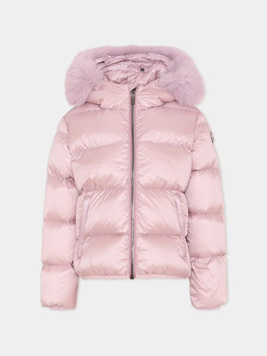 Piumino lilla per bambina con logo,Colmar Originals Kids,3406E 2YO 743