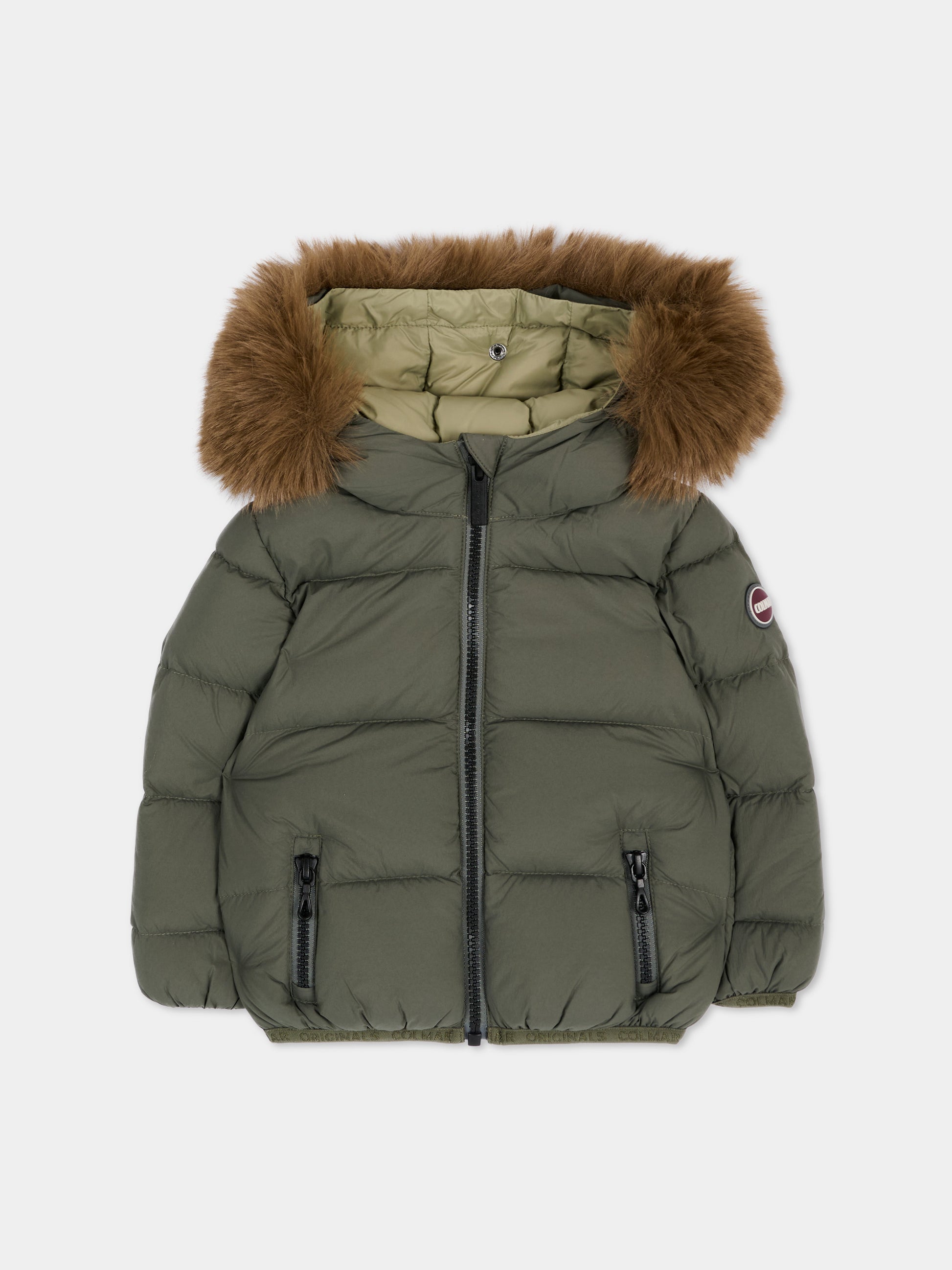 Piumino verde per neonato con cappuccio,Colmar Originals Kids,34000070E 4ZP 498