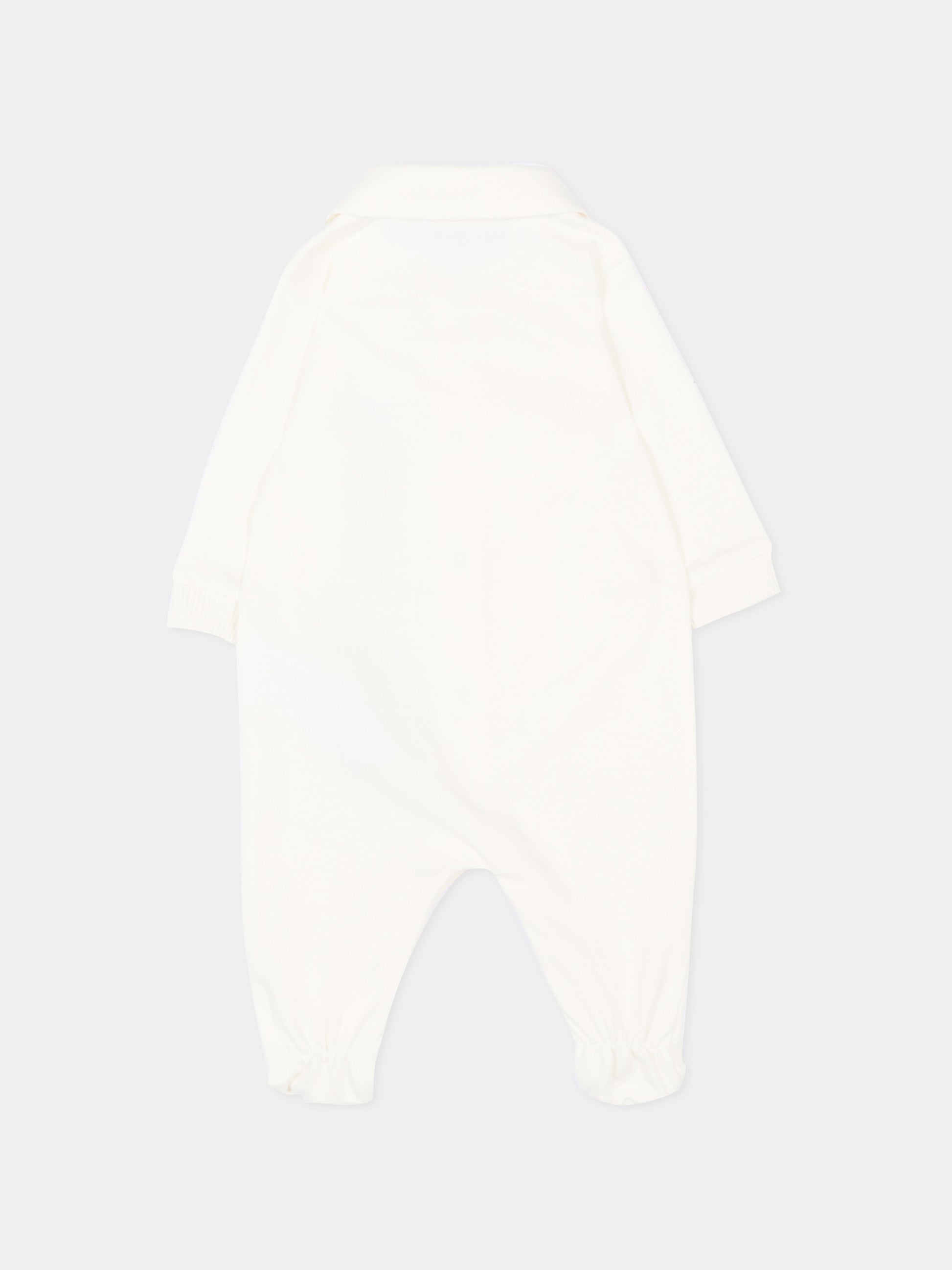 Tutina avorio per neonati con logo,Moschino Kids,MUY08S LCA63 10063