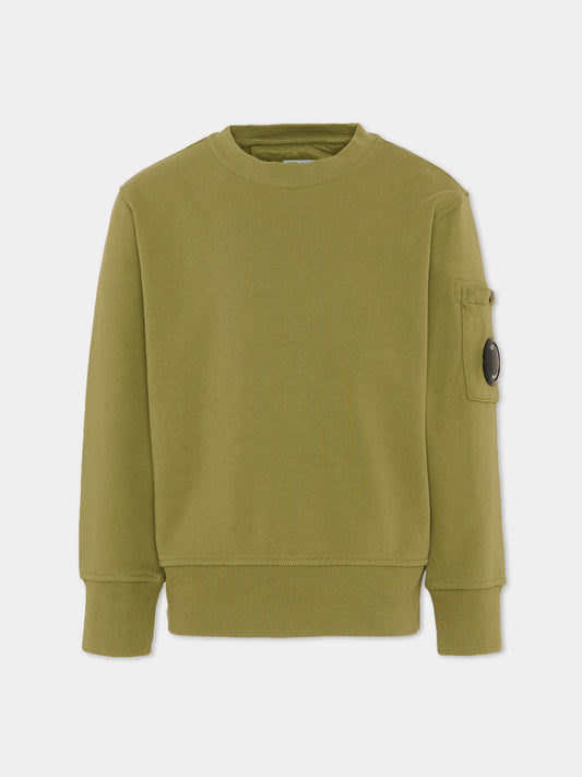 Felpa verde per bambino con lente,C. P. Company,CMF00X LCA76 30803
