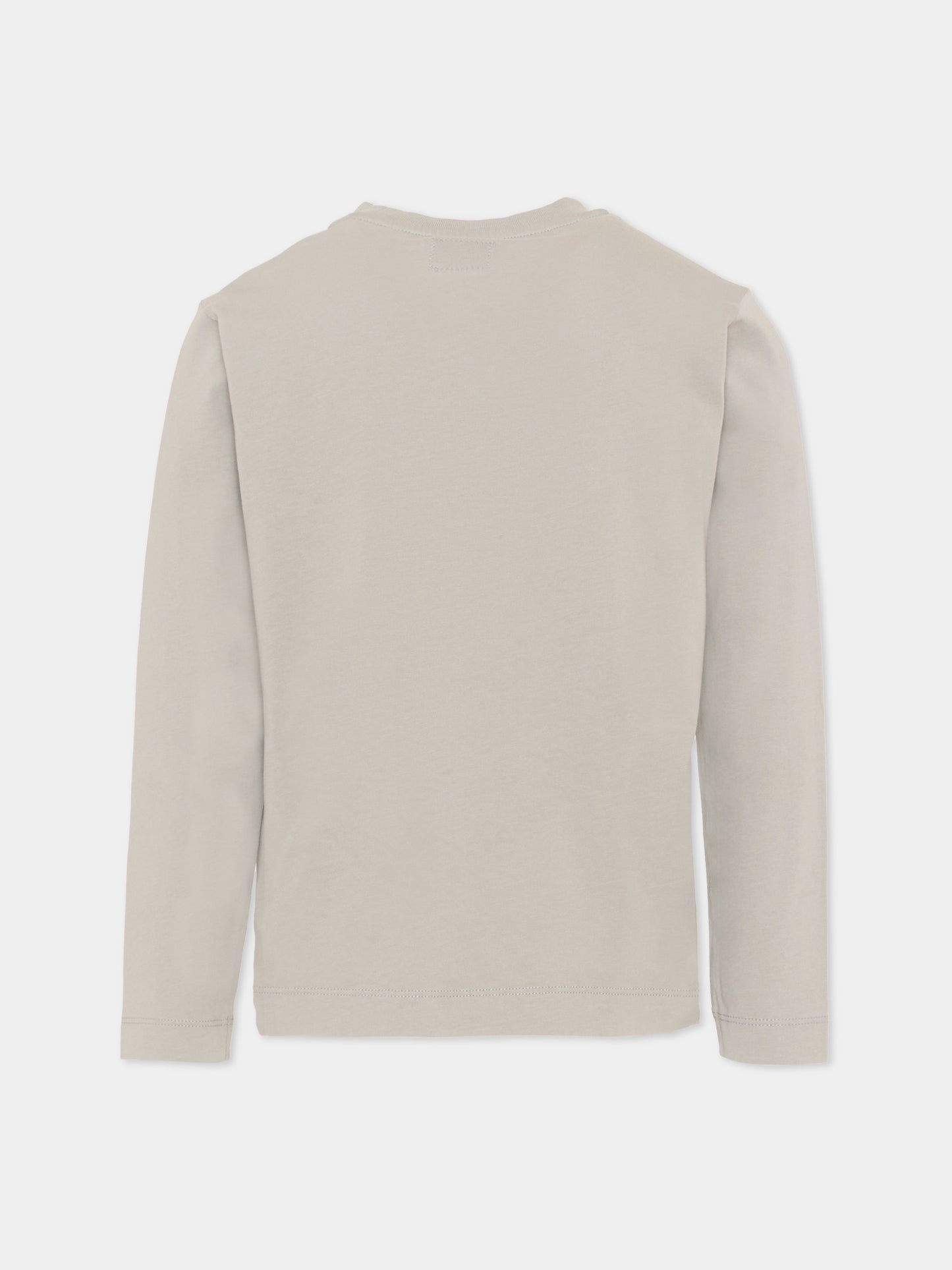 T-Shirt grigia per bambino con logo,C. P. Company,CQO000 LAA17 60379