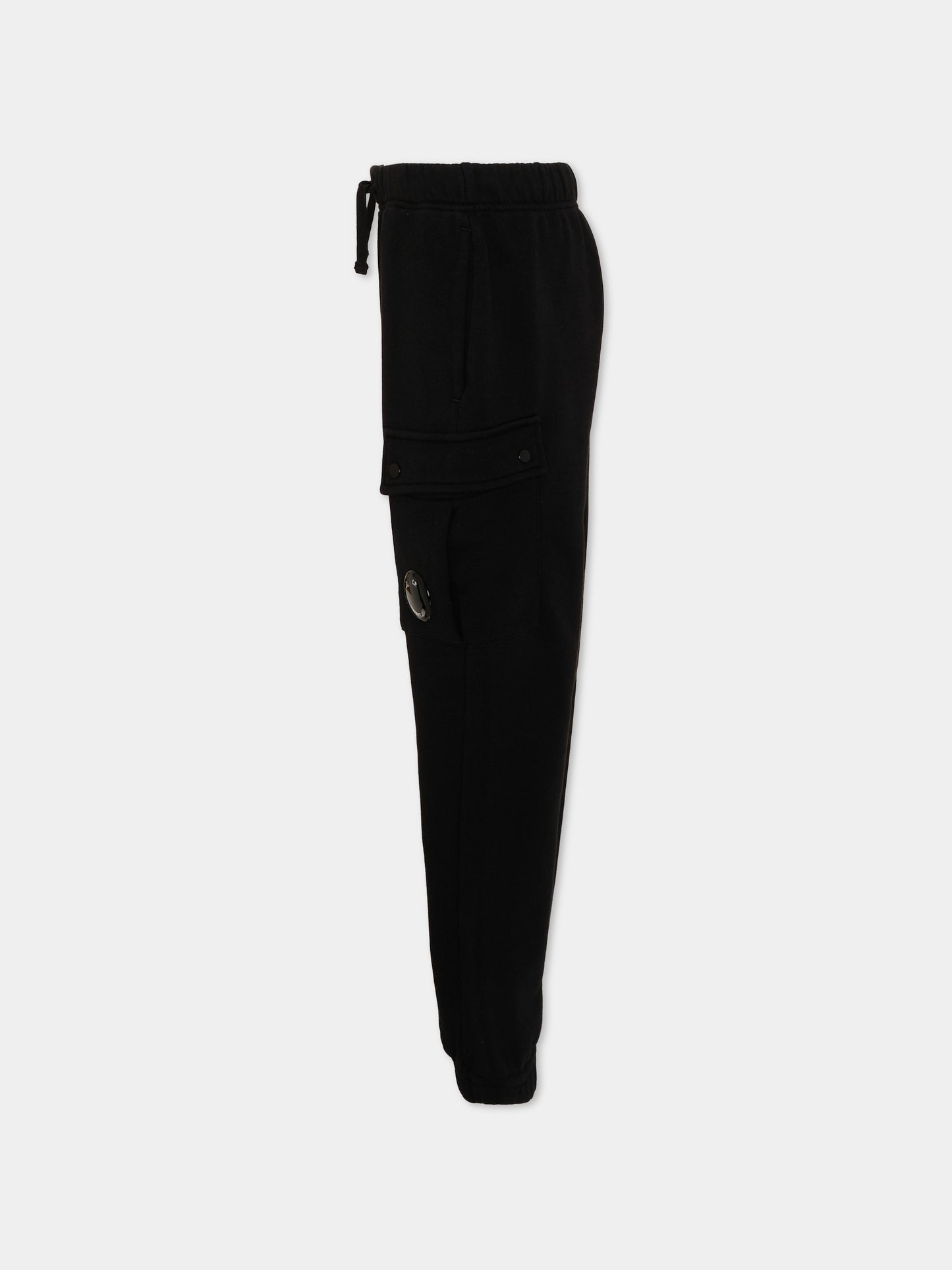 Pantaloni casual neri per bambino con lente,C. P. Company,CUP00Z LCA76 60100