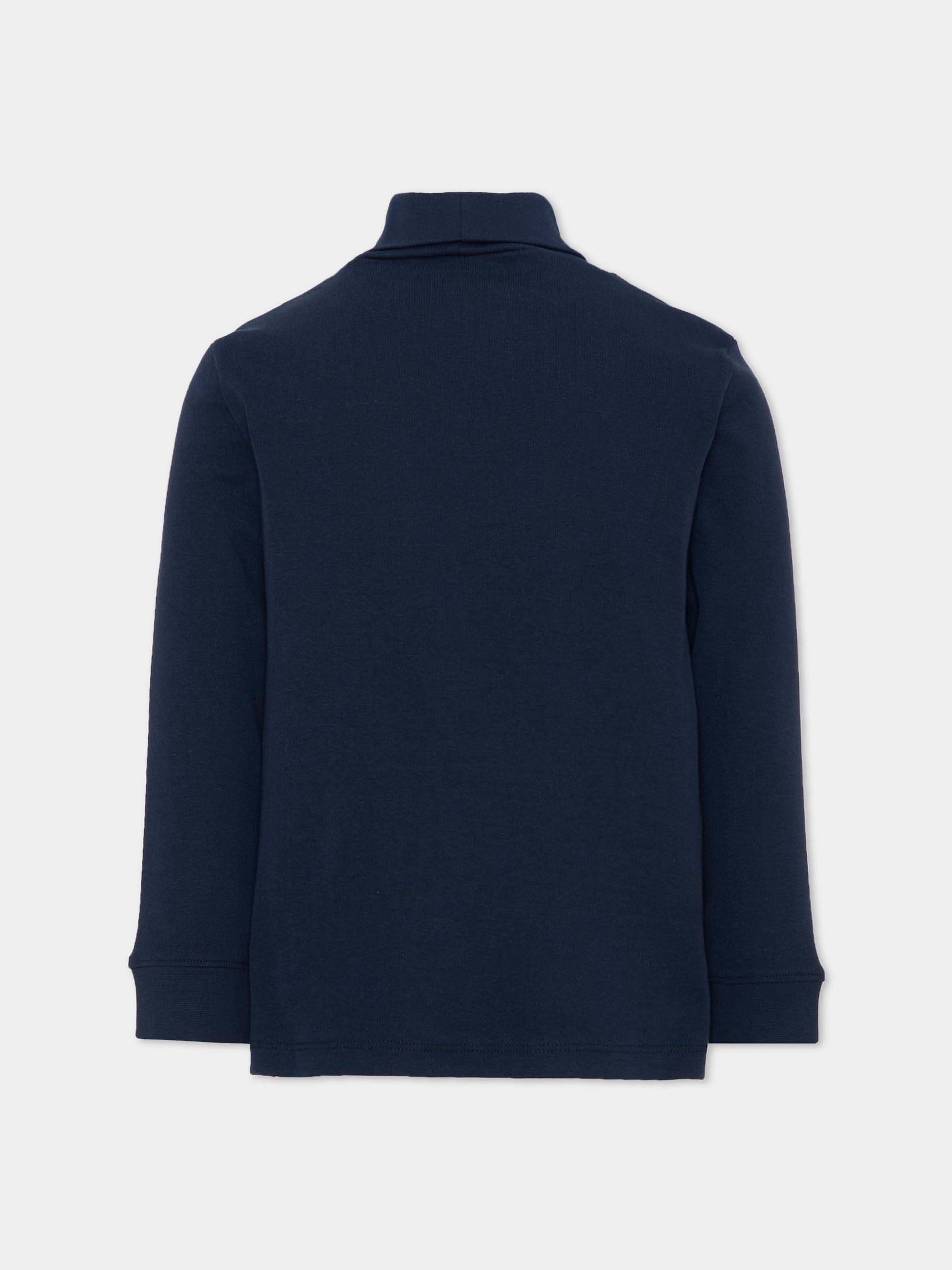 Dolcevita blu per bambini con logo,Lacoste,7710 UGW