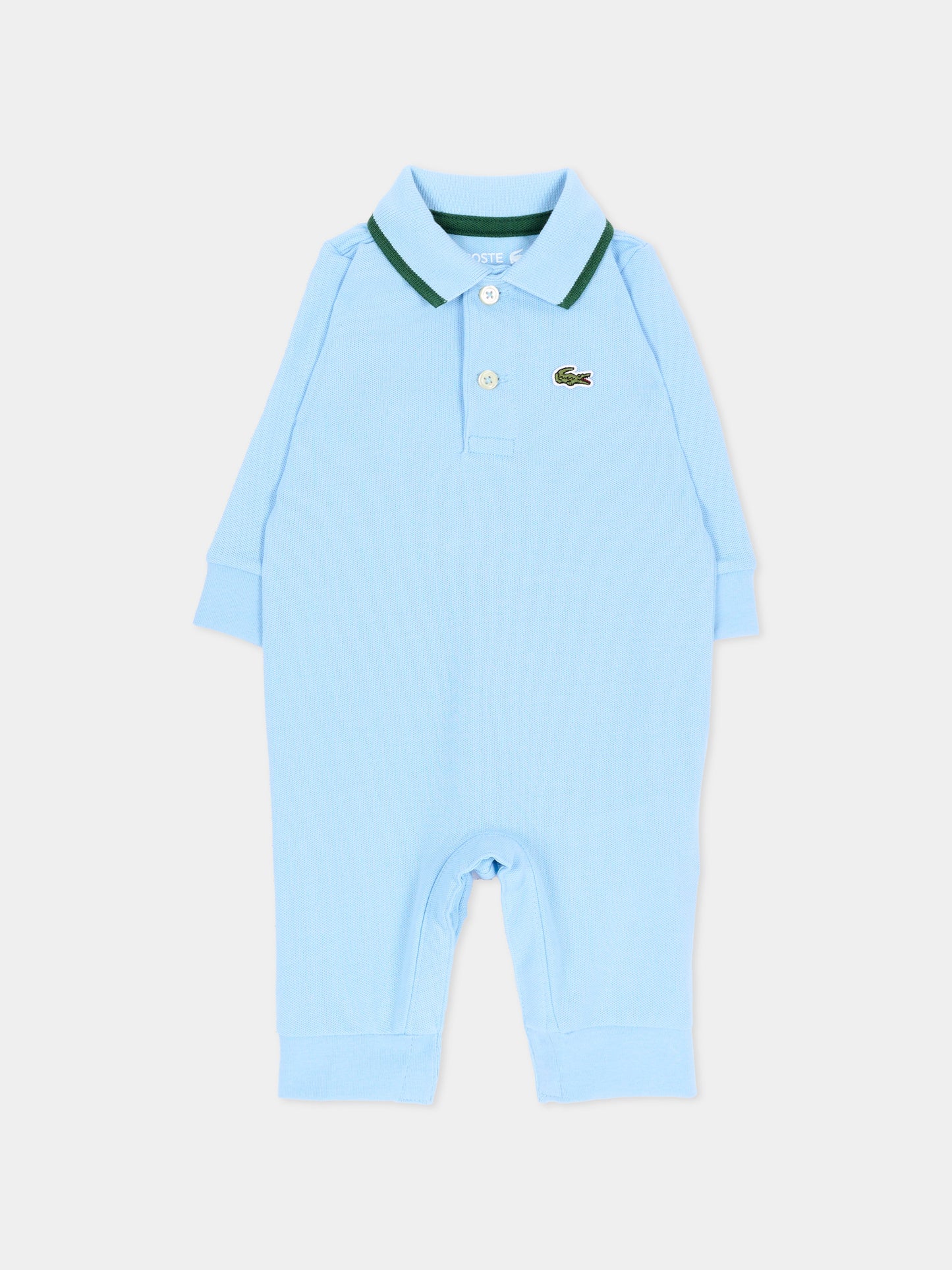 Tutina azzurra per neonato con logo,Lacoste,7185 HBP