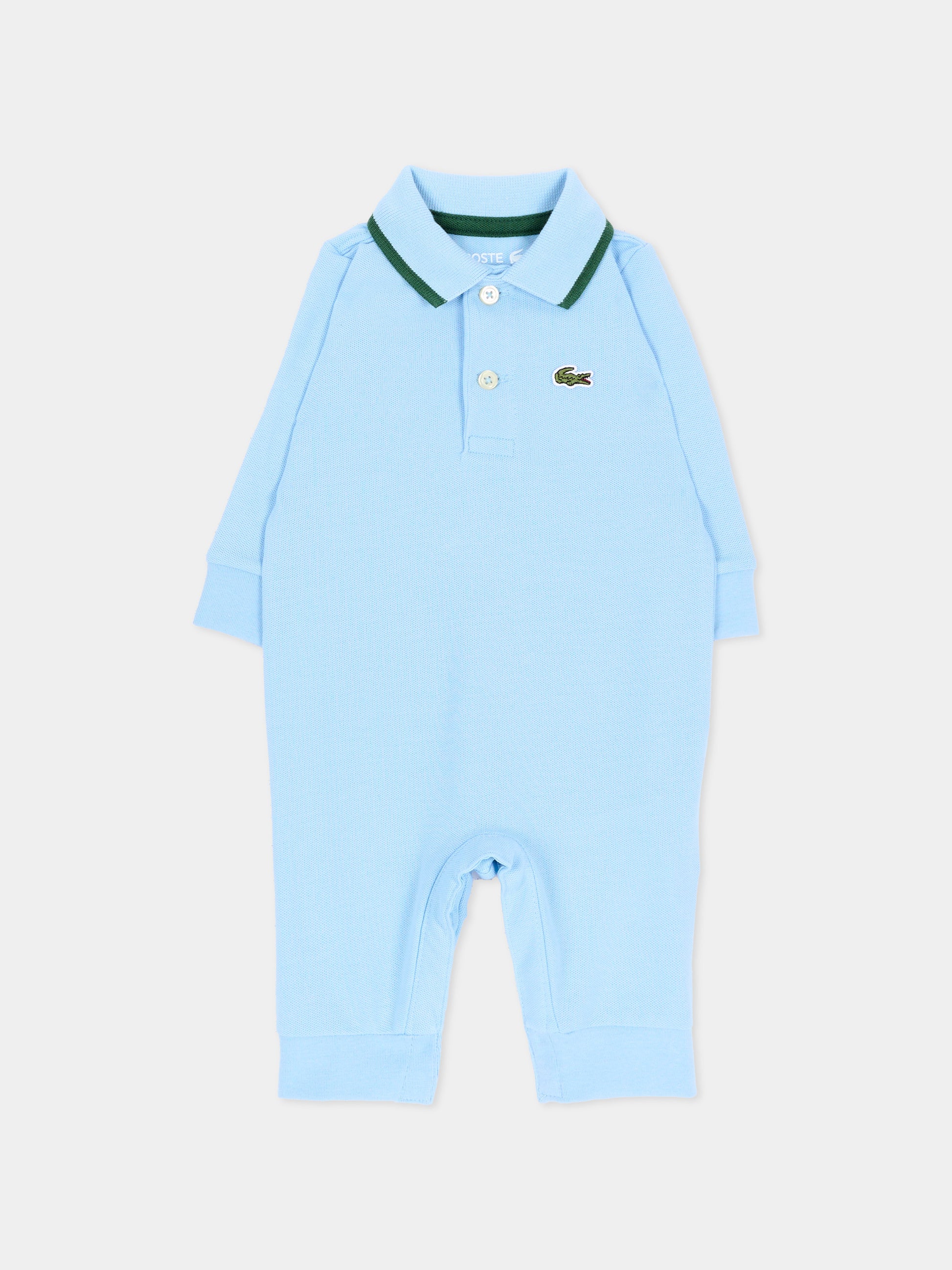 Tutina azzurra per neonato con logo,Lacoste,7185 HBP