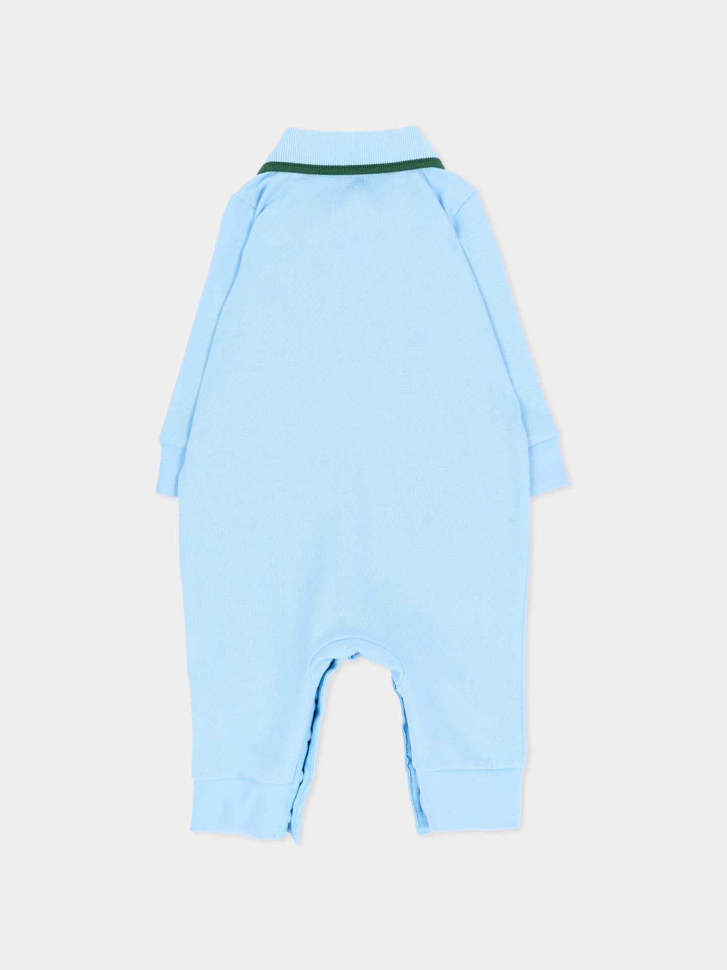 Tutina azzurra per neonato con logo,Lacoste,7185 HBP