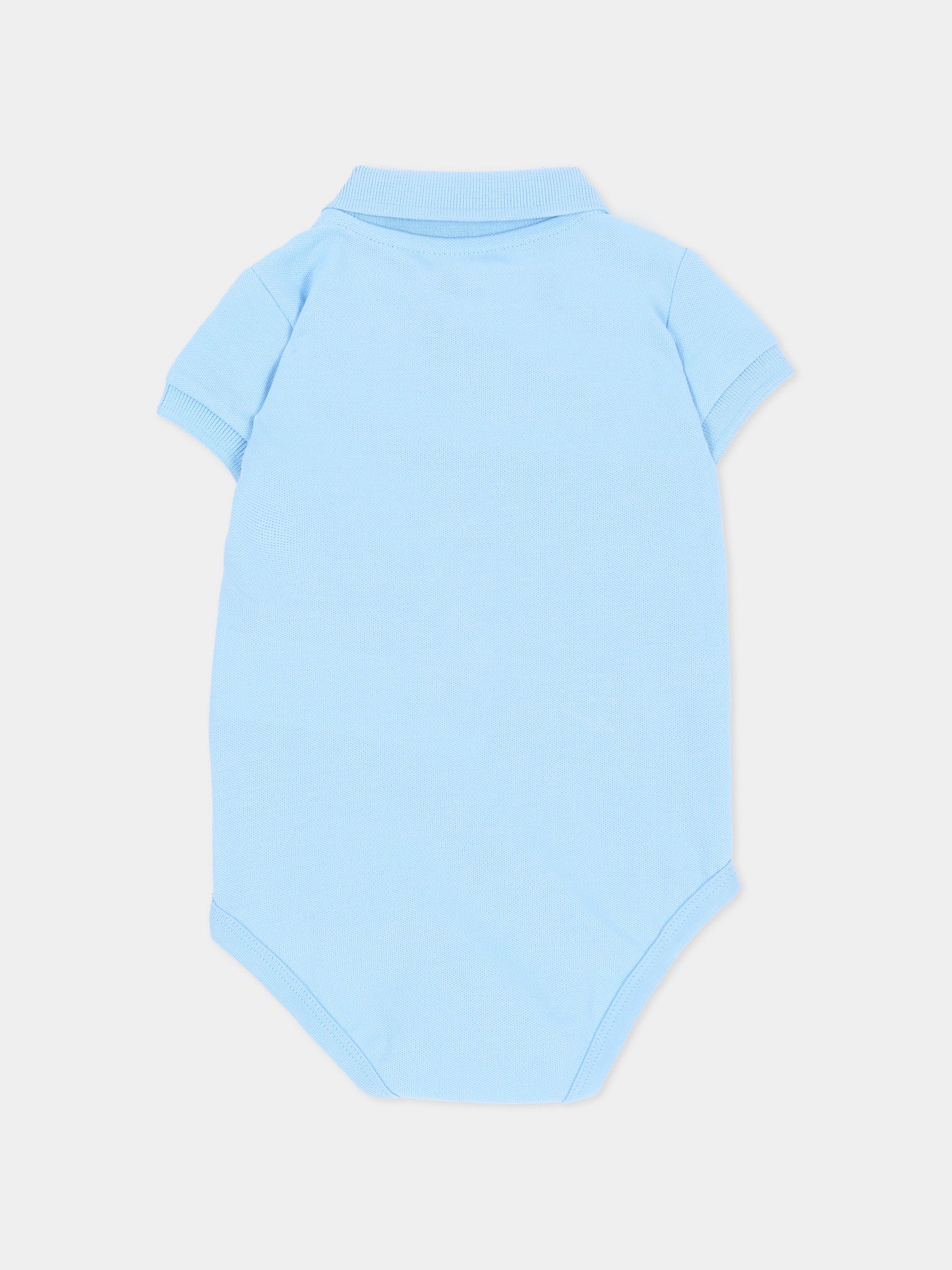 Body azzurro per neonato con polo,Lacoste,7118 HBP