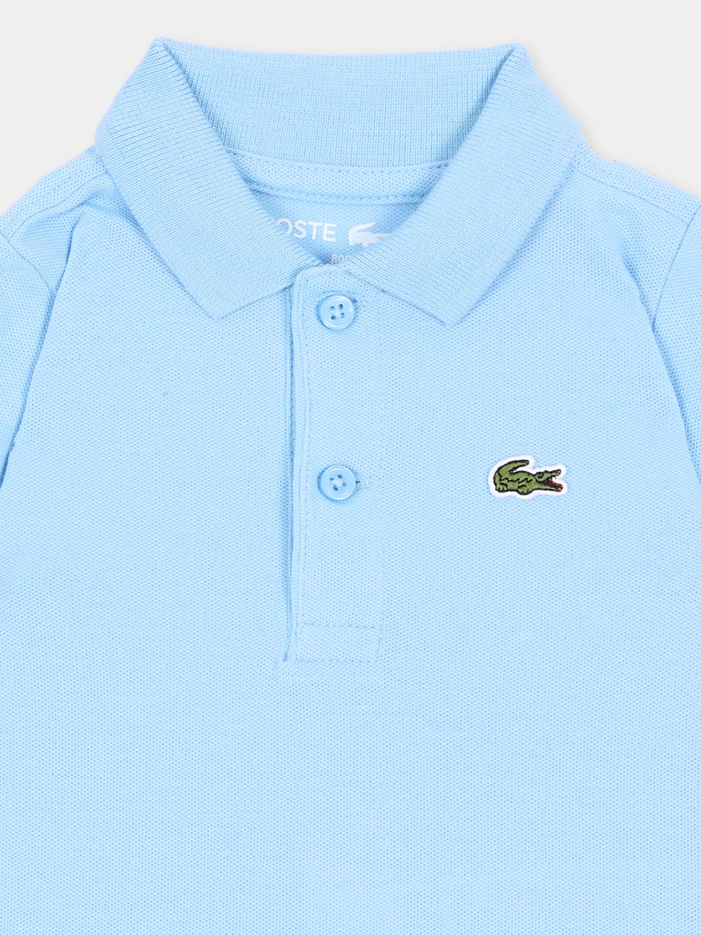 Body azzurro per neonato con polo,Lacoste,7118 HBP