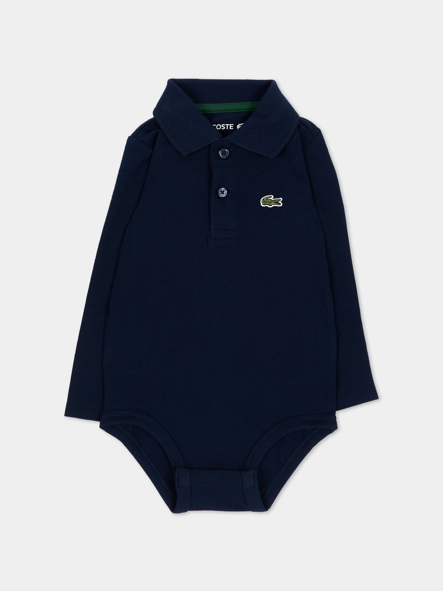 Body blu per neonato con logo,Lacoste,7338 UGW