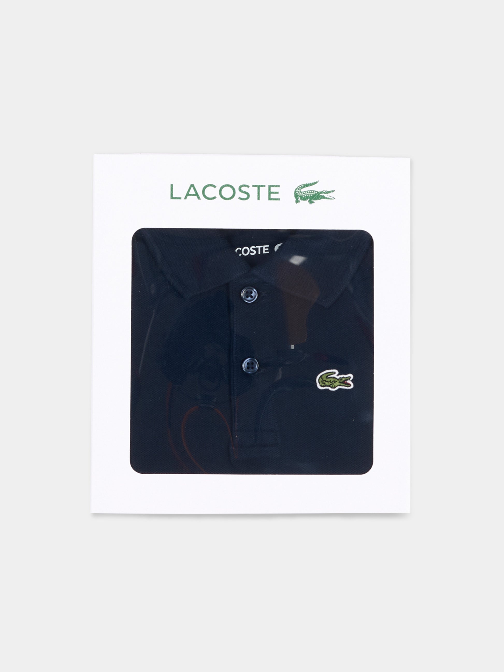 Body blu per neonato con logo,Lacoste,7338 UGW