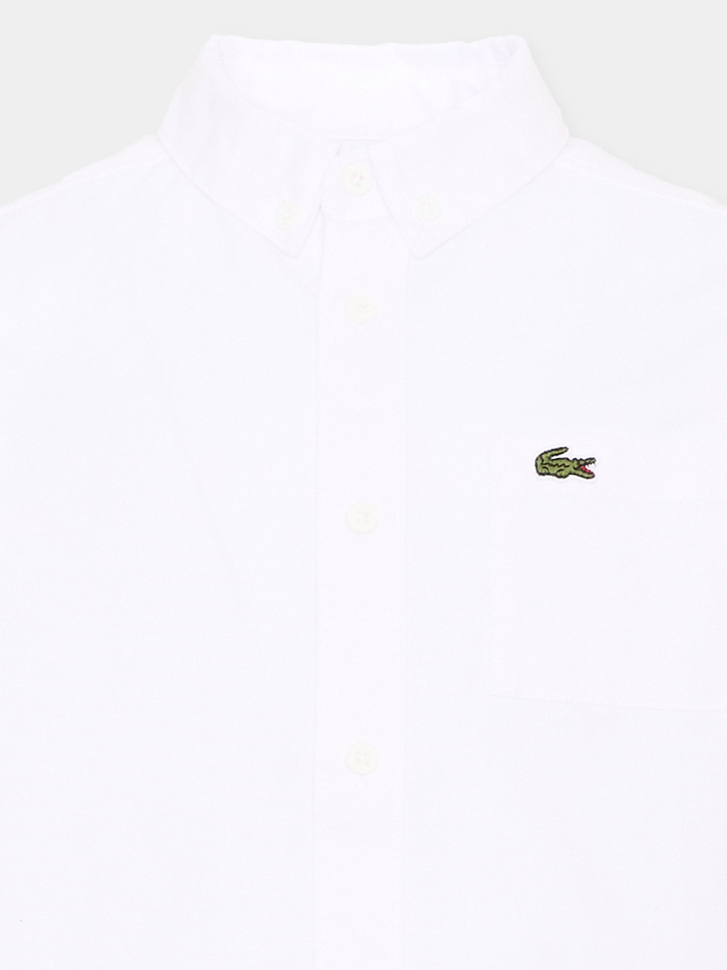 Camicia bianca per bambino con logo,Lacoste,7148 W8L