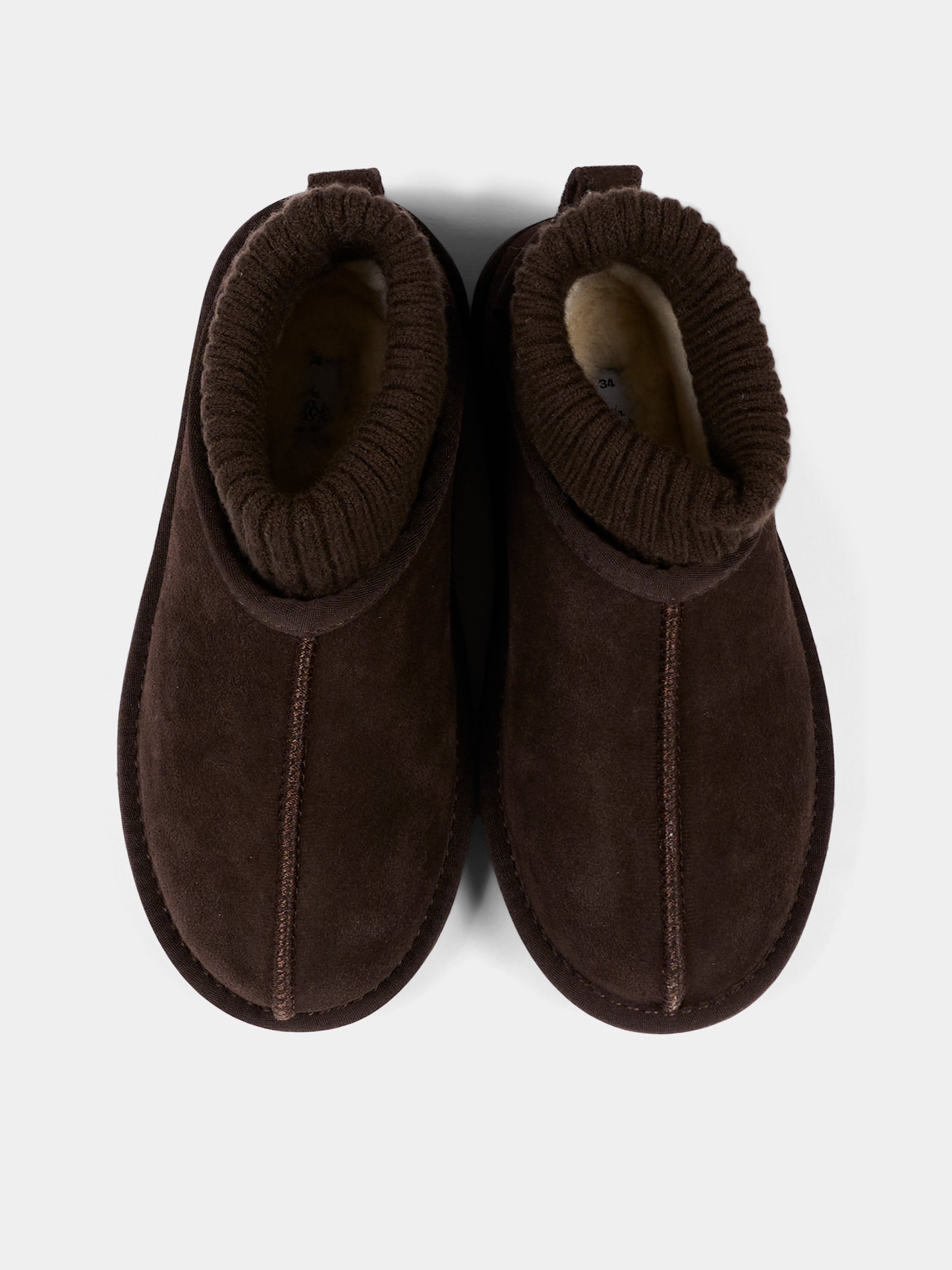 Sabot marrone per bambini con collo a costine,Colors Of California,HC YK261 CHO