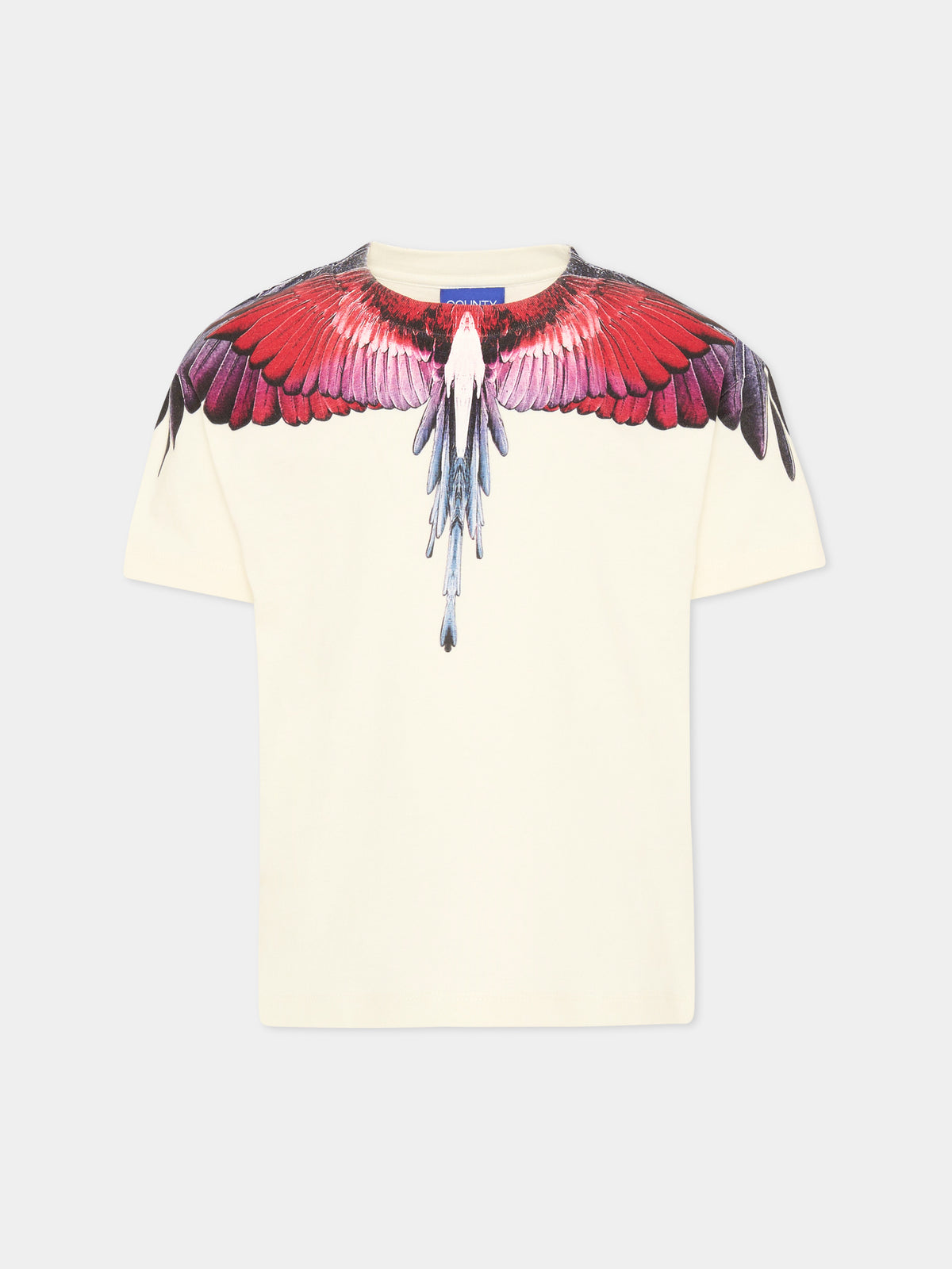 T-shirt bianca per bambino con ali,County Of Milan Kids,F6CMJBTH028 412