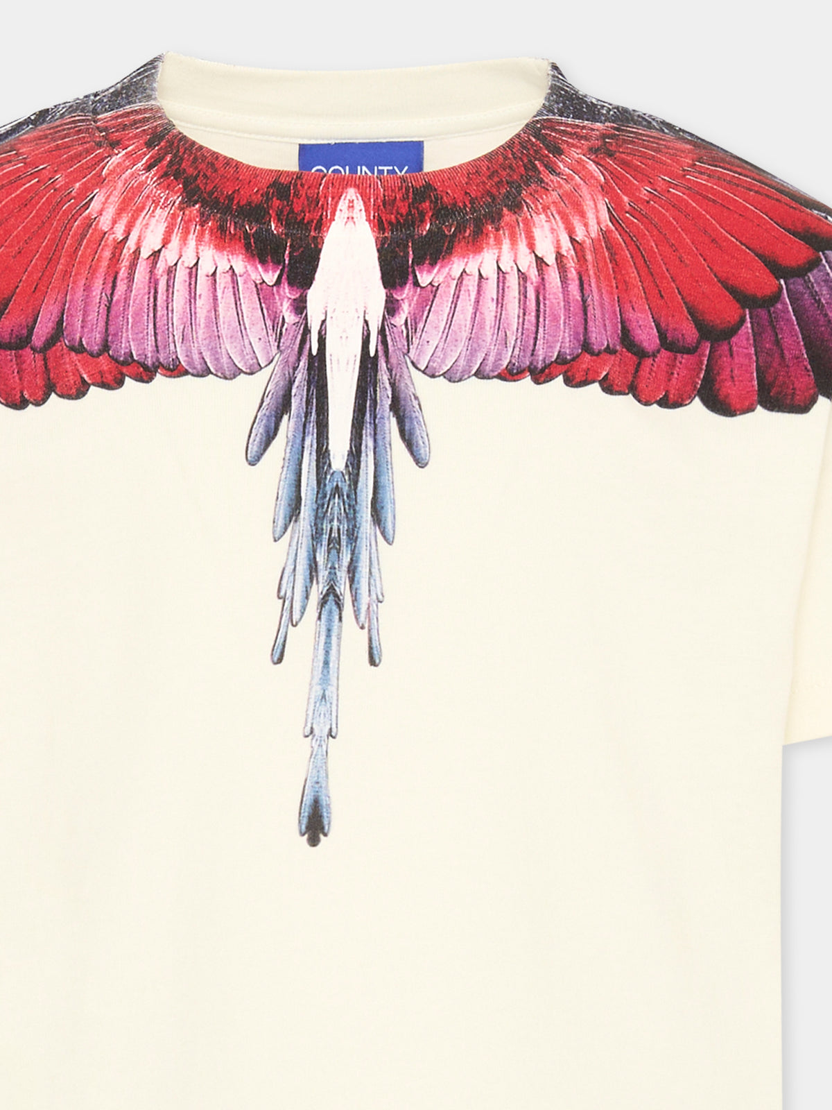 T-shirt bianca per bambino con ali,County Of Milan Kids,F6CMJBTH028 412