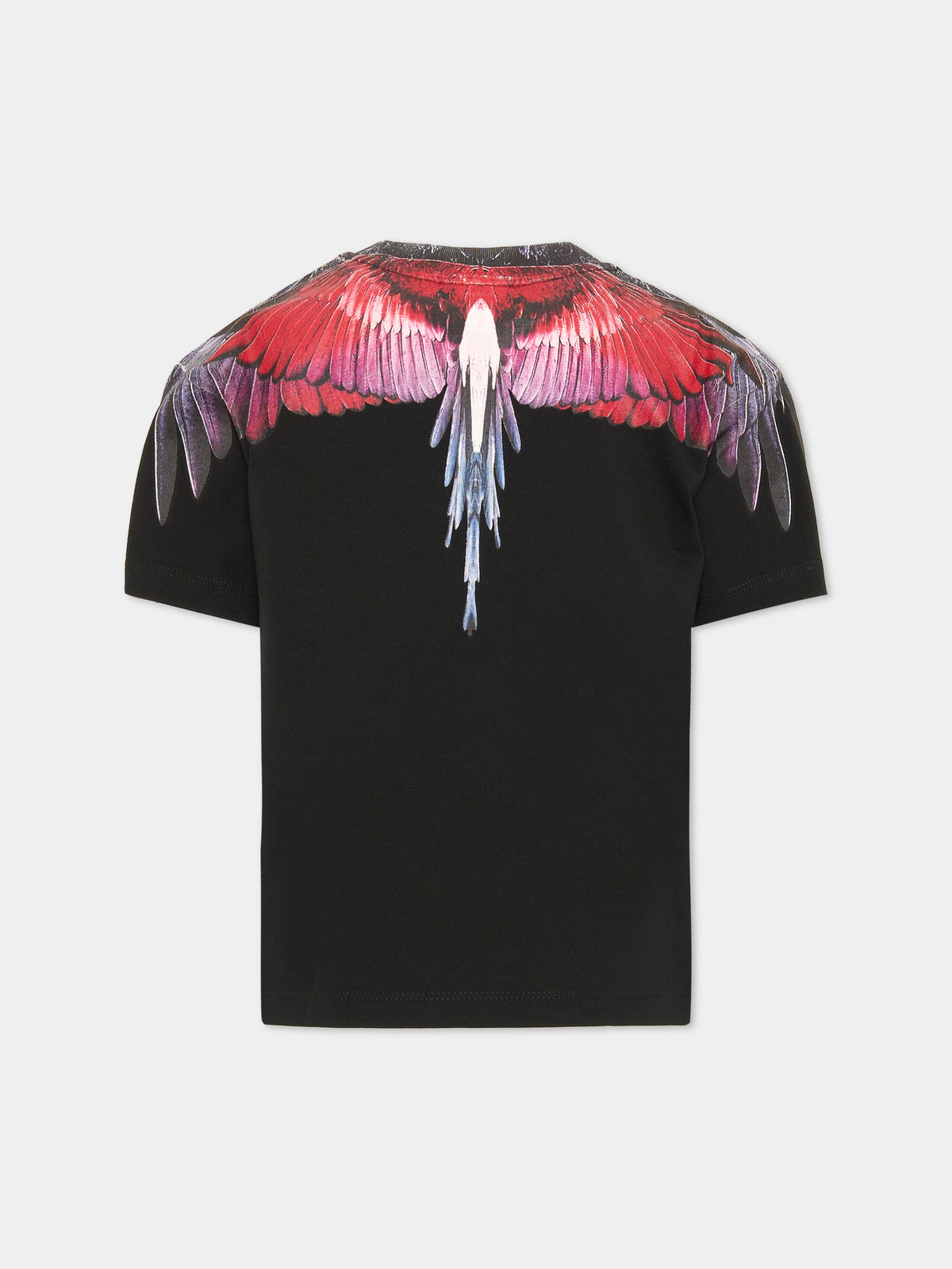 T-shirt nera per bambino con ali,County Of Milan Kids,F6CMJBTH028 110
