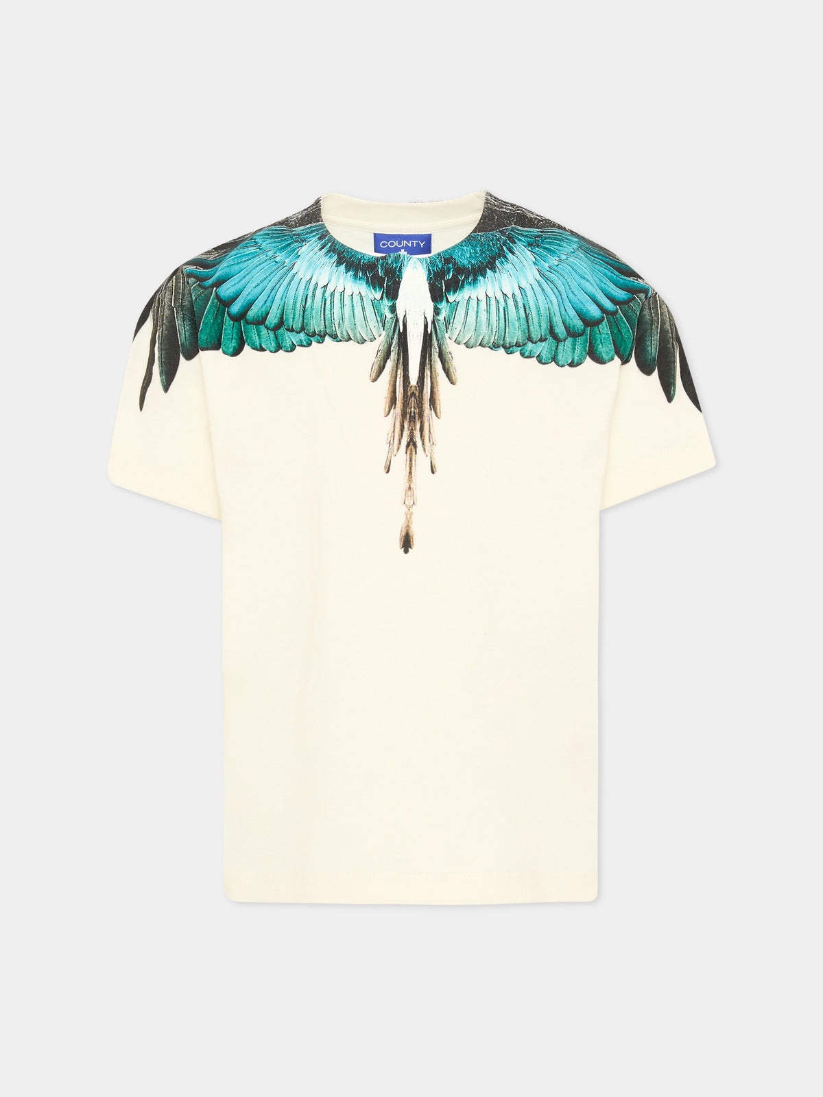 T-shirt bianca per bambino con ali,County Of Milan Kids,F6CMJBTH034 412