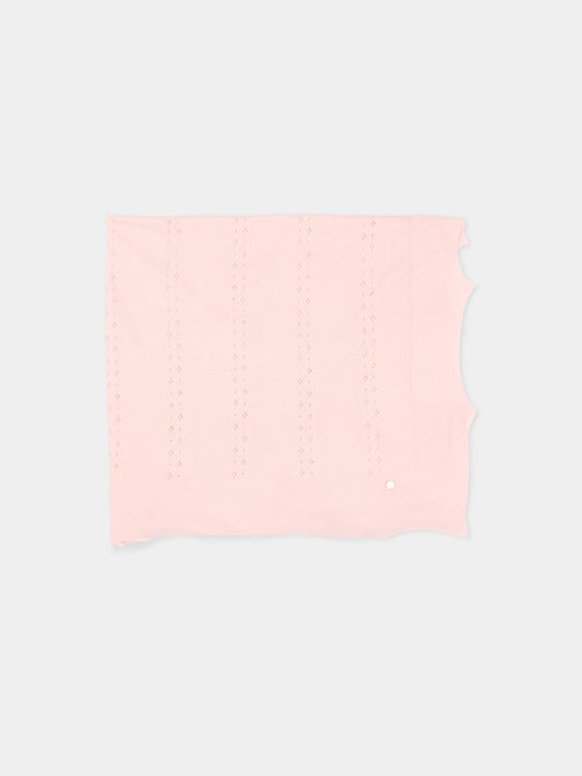 Coperta rosa in tricot per neonata,Paz Rodríguez,029 123684 322 H82