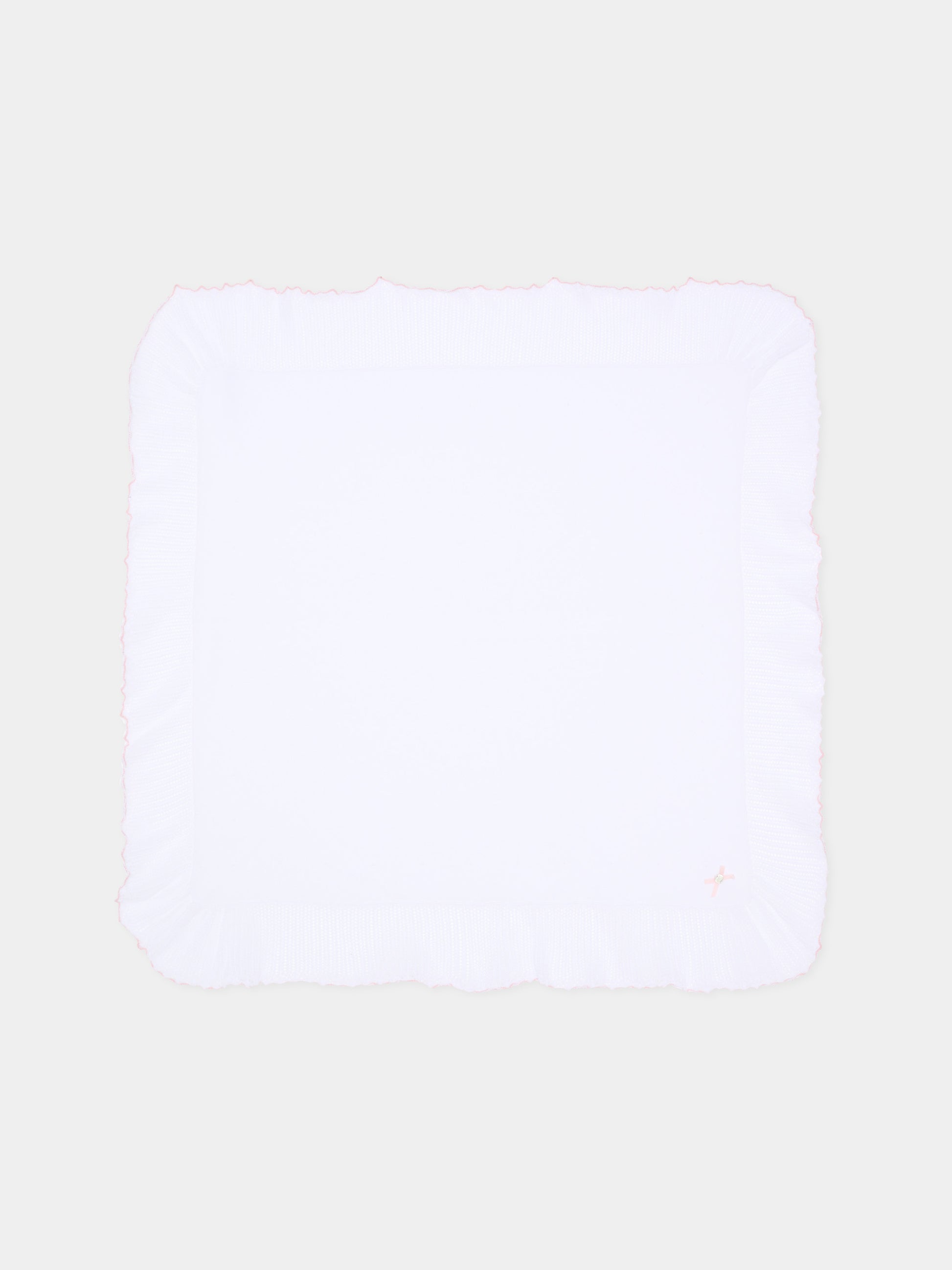 Coperta bianca in tricot per neonata,Paz Rodríguez,029 123464 0137 H82