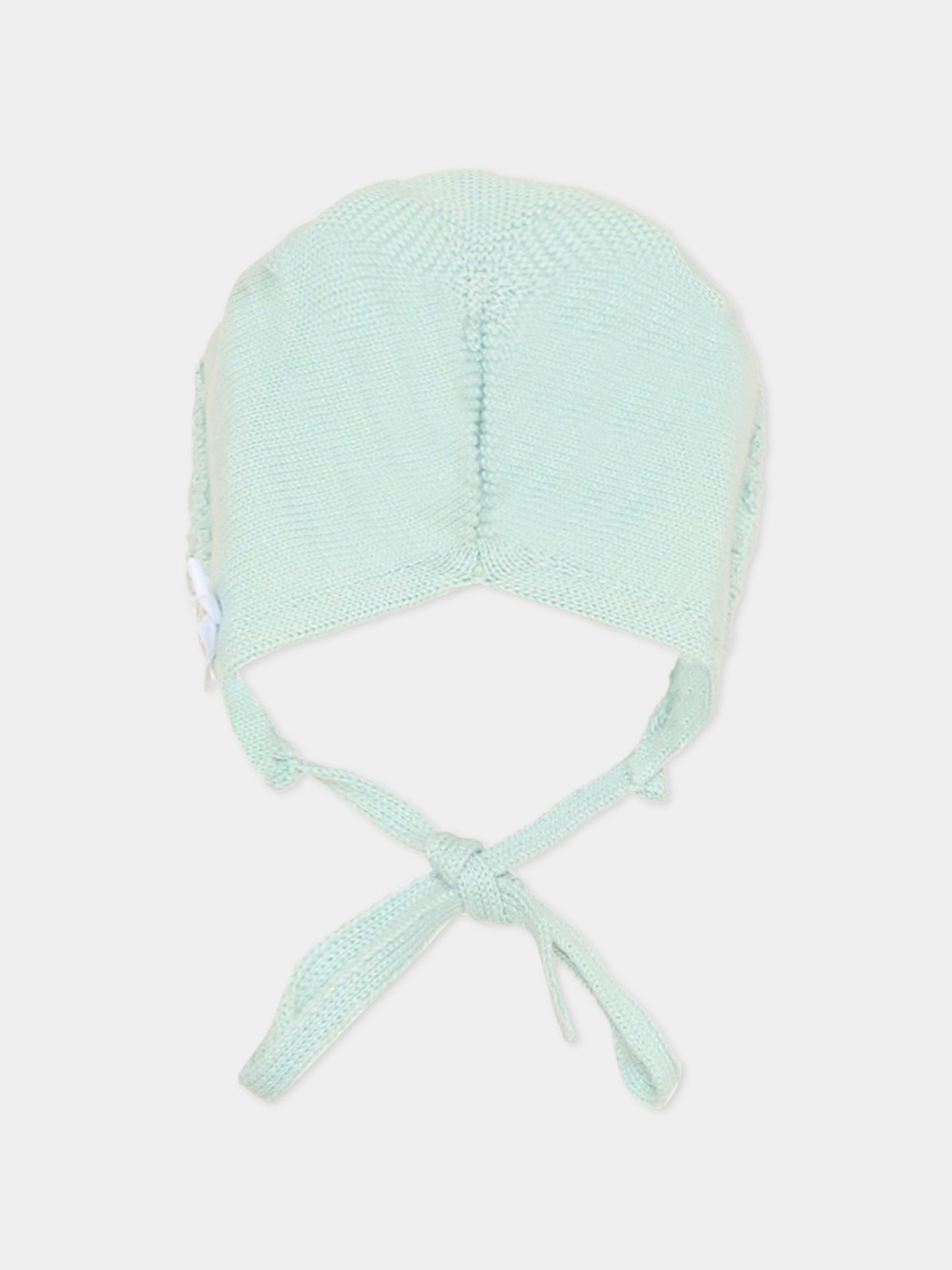 Cuffietta verde per neonato in maglia,Paz Rodríguez,011 123463 1301 H82