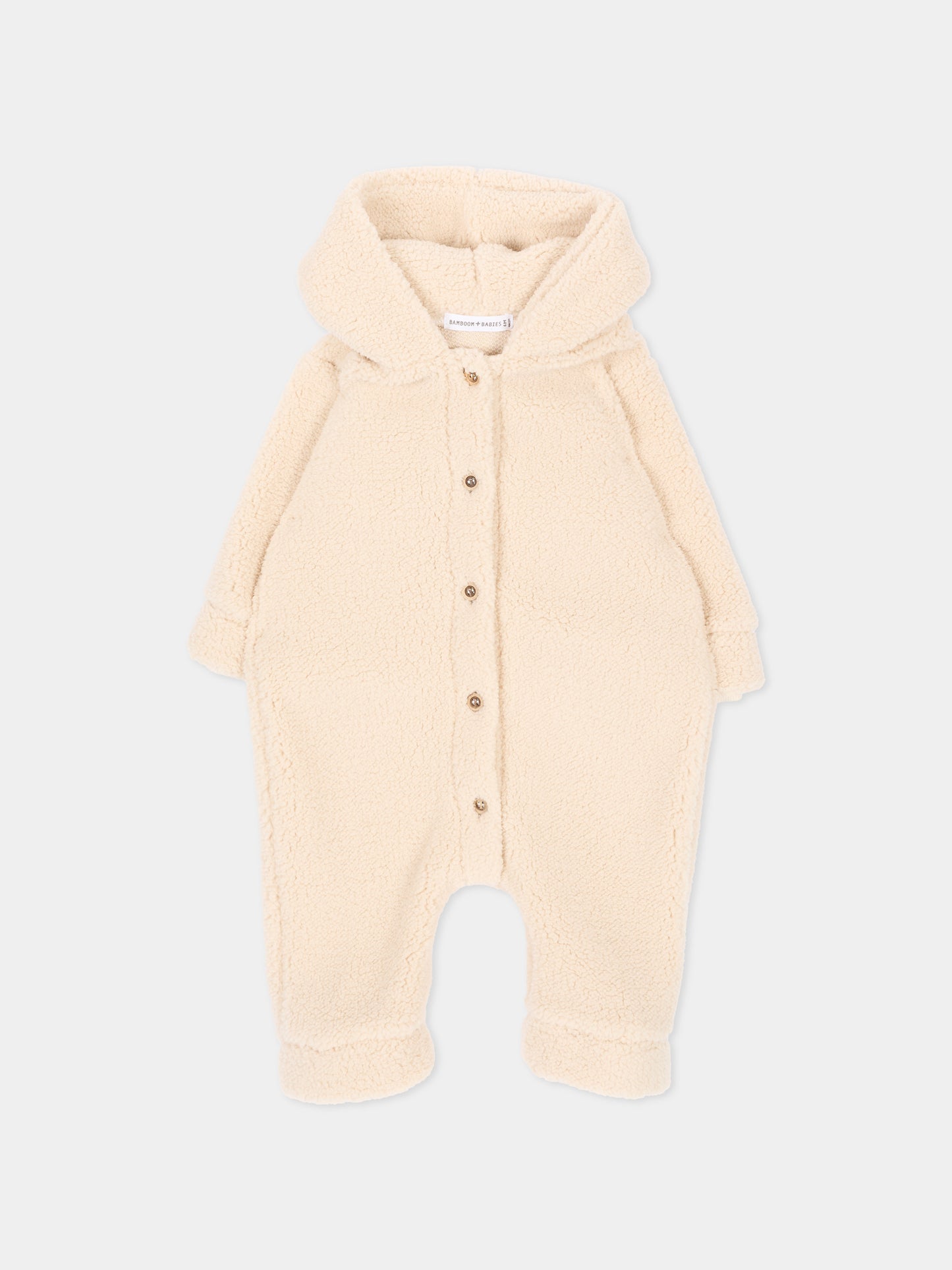 Completo rosa per neonata con cappuccio e orecchie,Bamboom,1262TE00084 WHISPER PINK