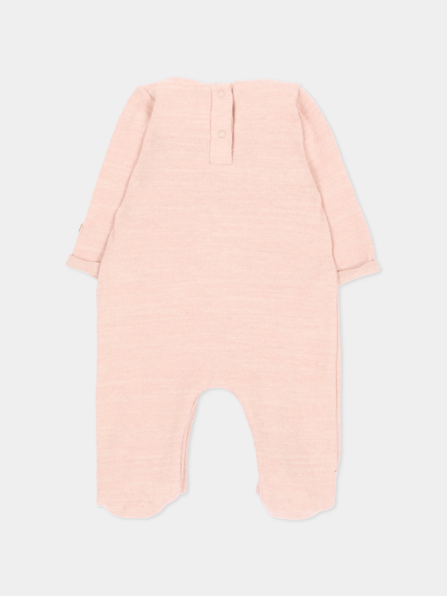 Tutina rosa per neonata con balza,Bamboom,1200TE00088 WARM PINK
