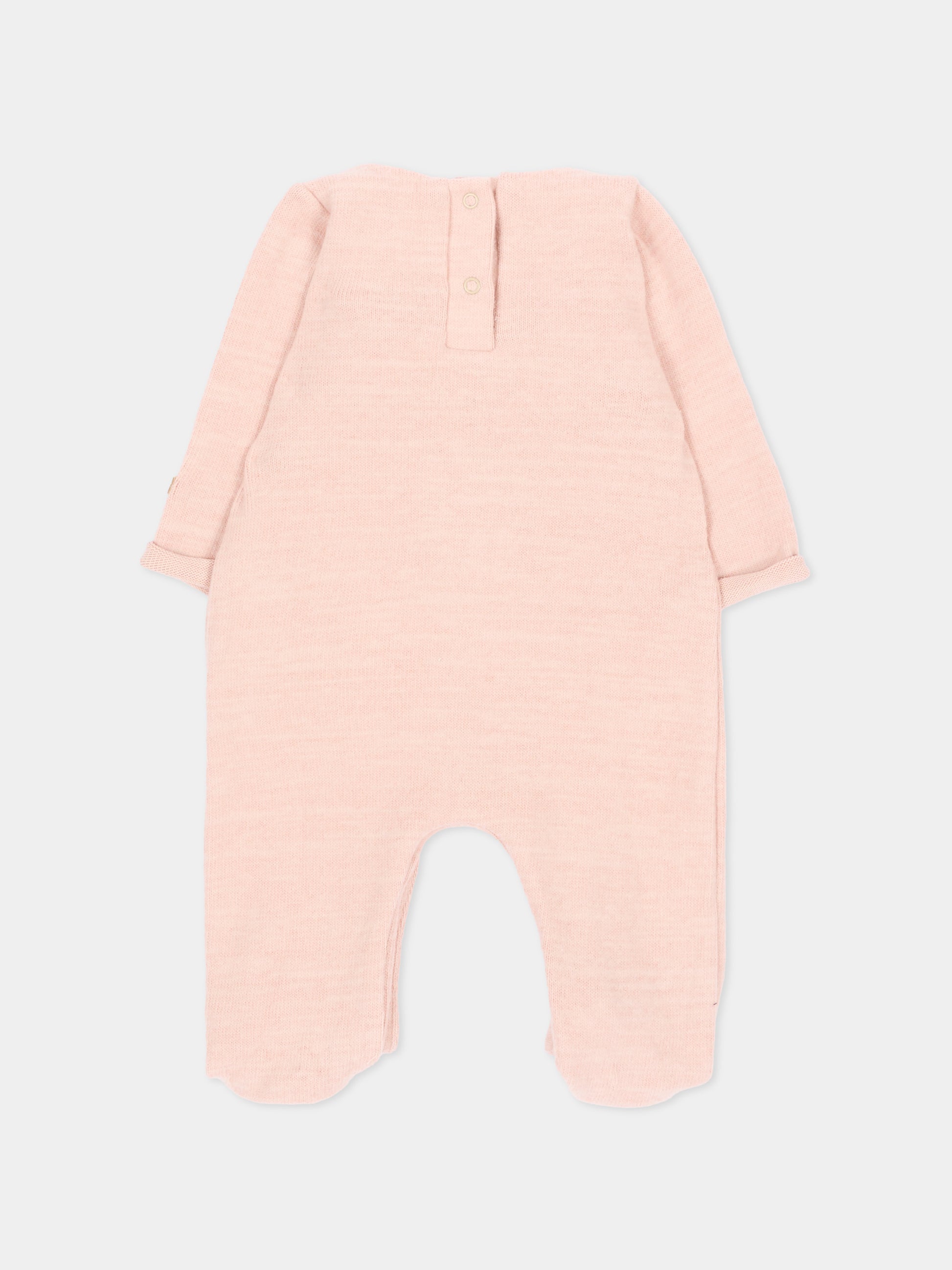 Tutina rosa per neonata con balza,Bamboom,1200TE00088 WARM PINK
