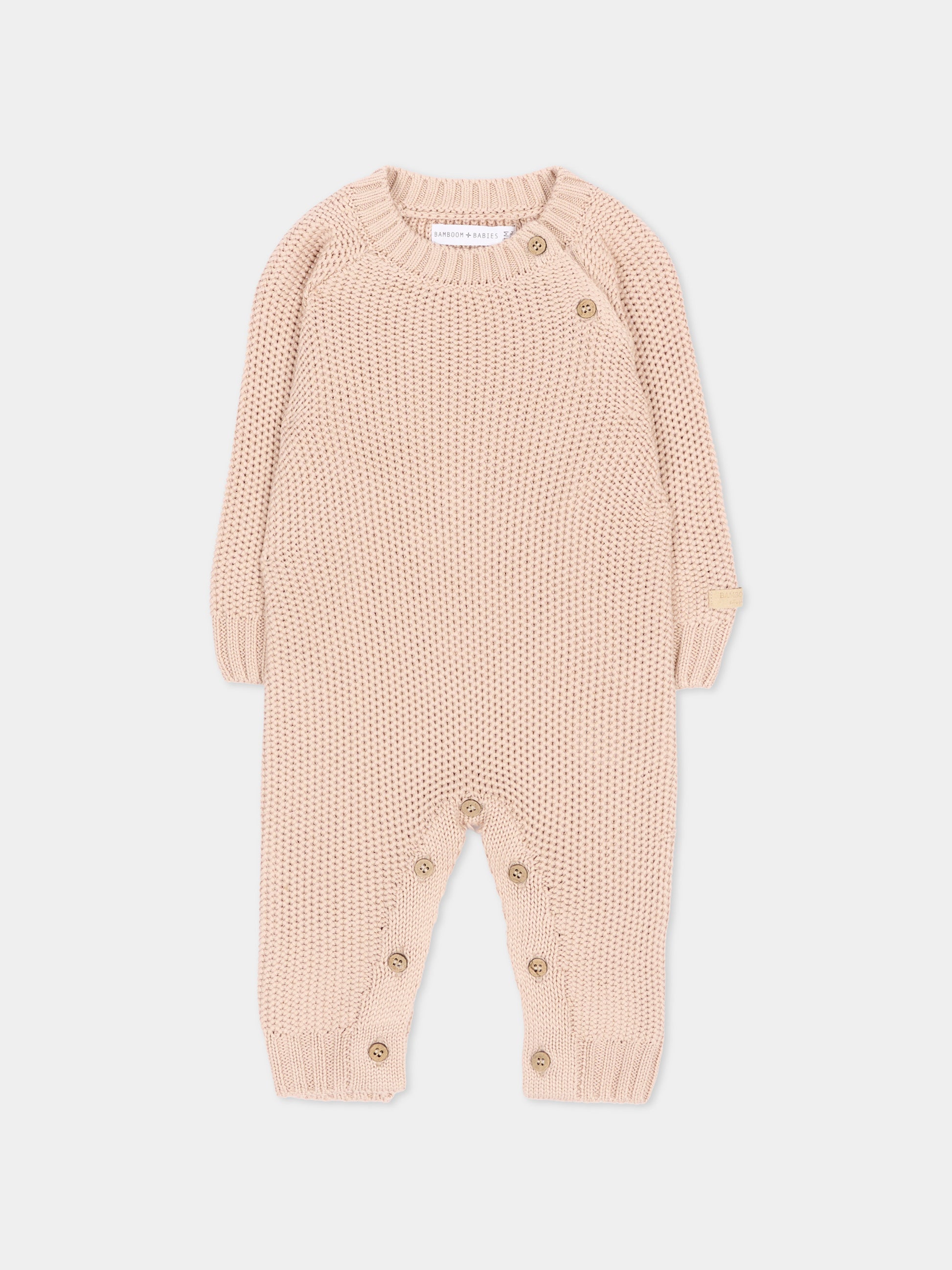 Tutina rosa per neonata in maglia,Bamboom,1263 WHISPER PINK