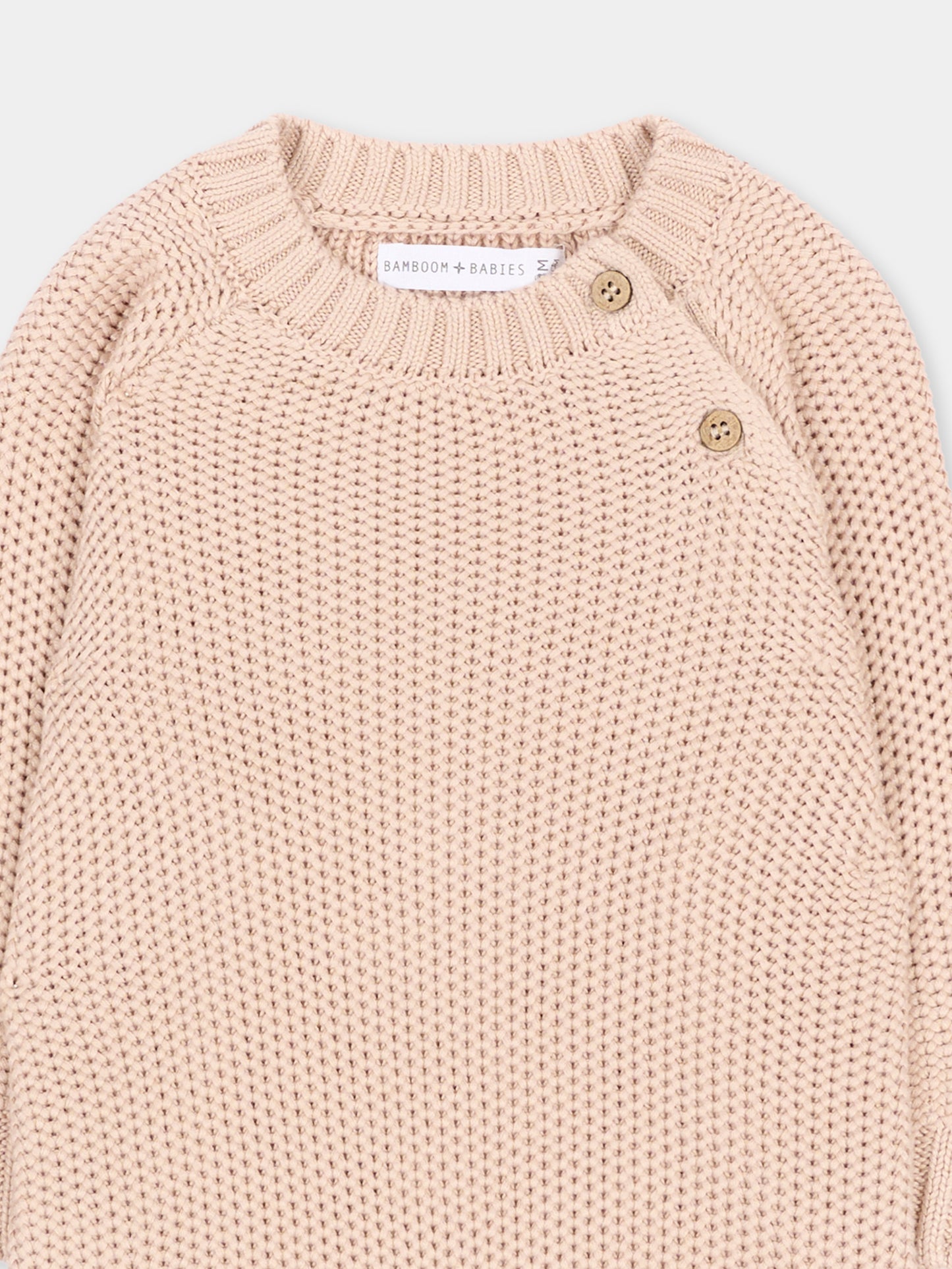 Tutina rosa per neonata in maglia,Bamboom,1263 WHISPER PINK