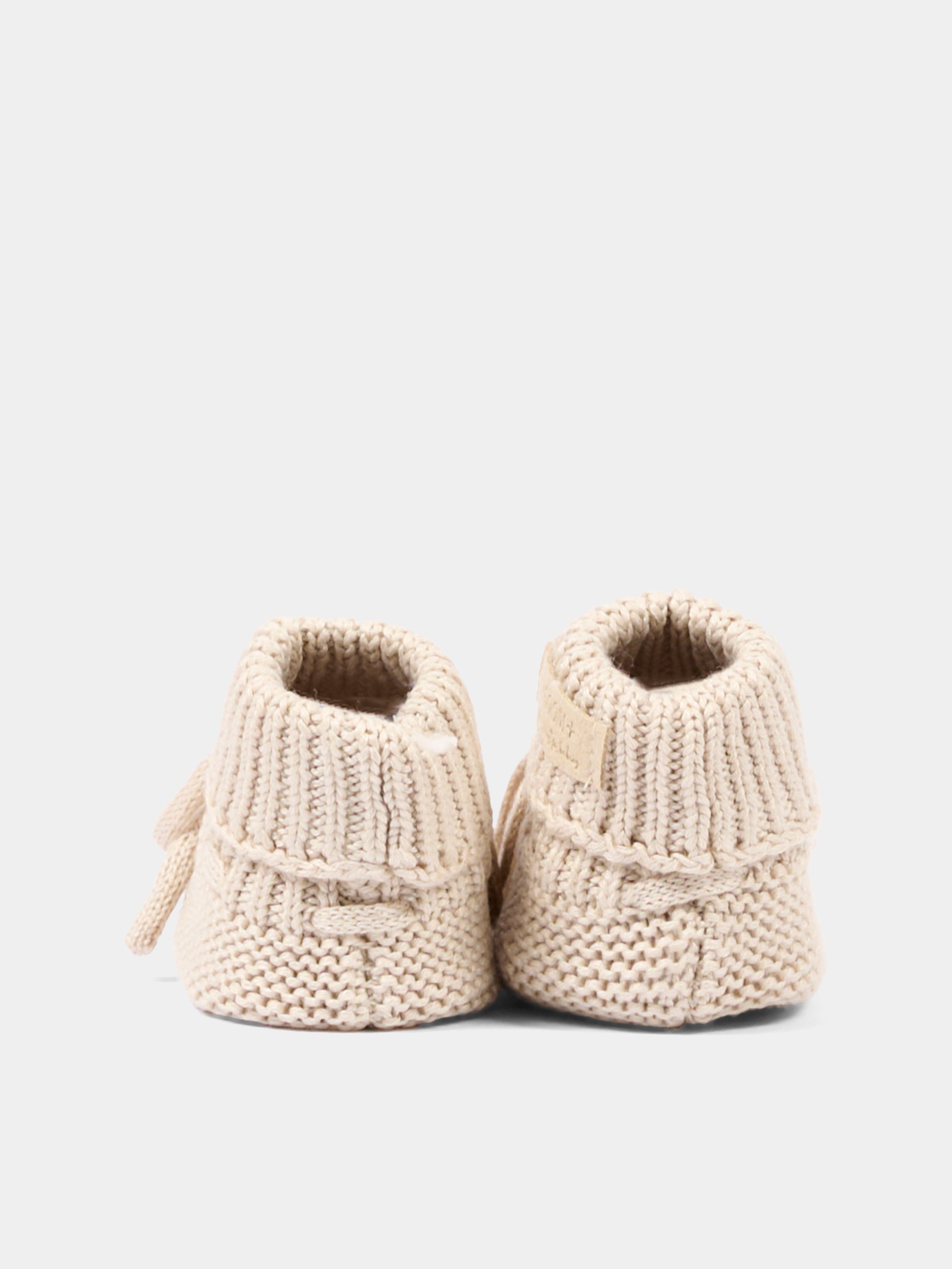 Babbucce avorio per neonati in maglia,Bamboom,1268 WARM WHITE