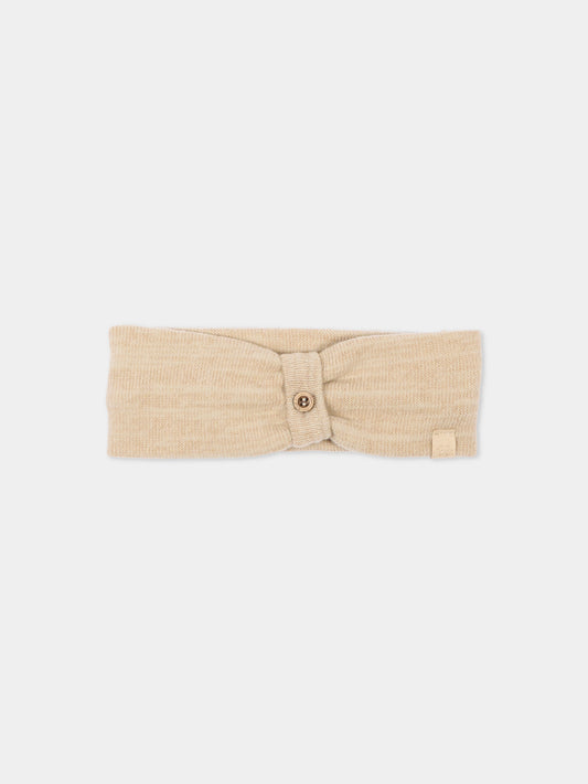 Fascia beige per neonata con nodo,Bamboom,1249TE00088 SAND