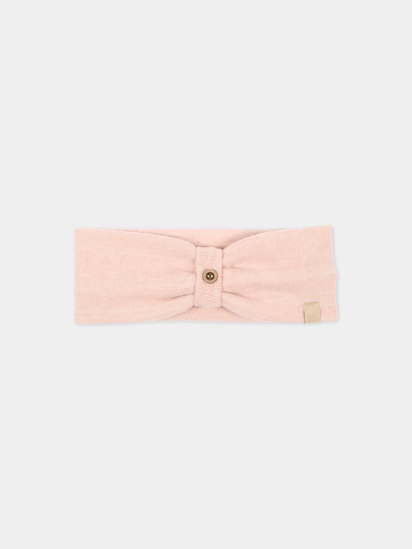 Fascia rosa per neonata con bottone,Bamboom,1249TE00088 WARM PINK