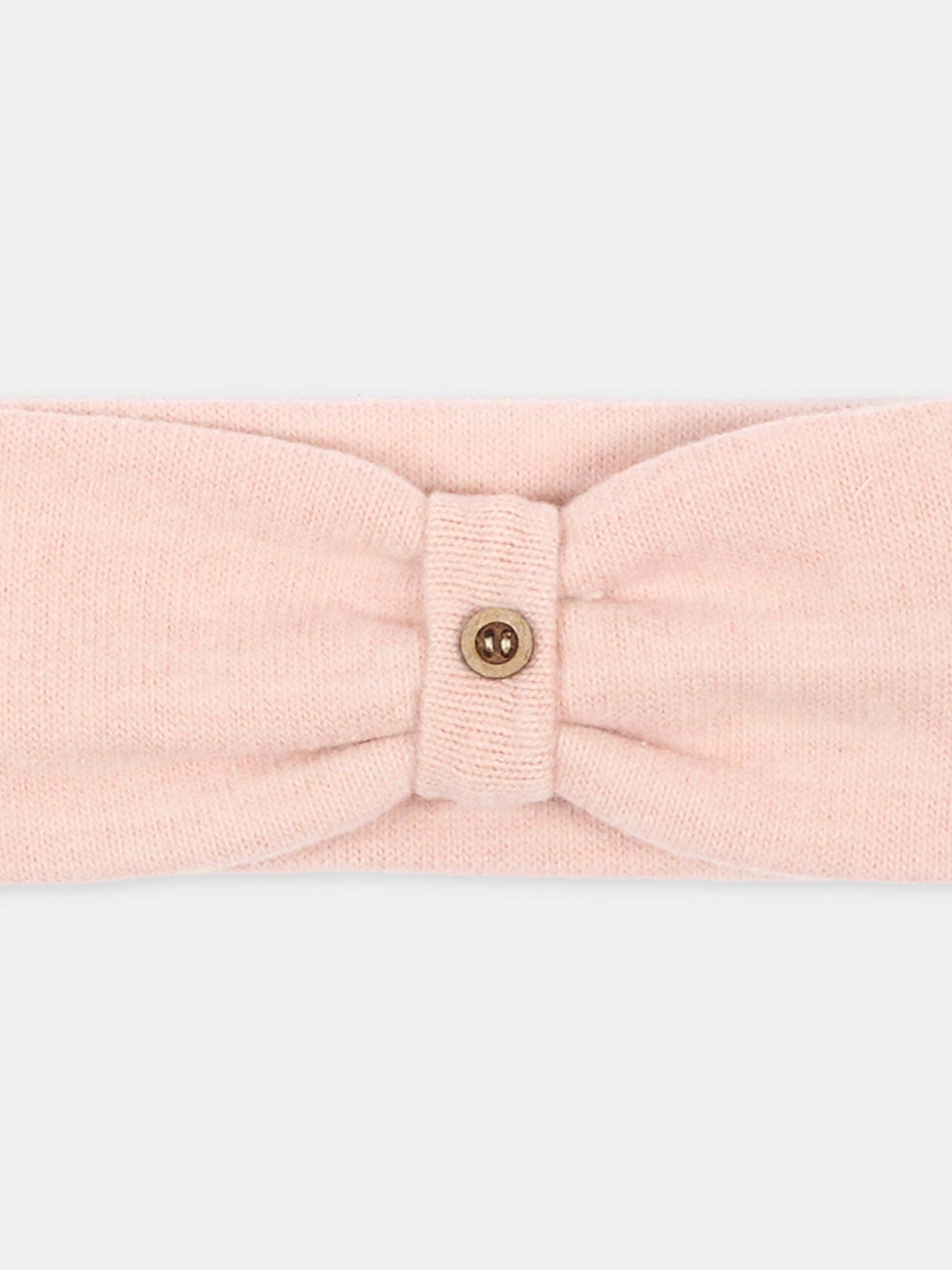 Fascia rosa per neonata con bottone,Bamboom,1249TE00088 WARM PINK