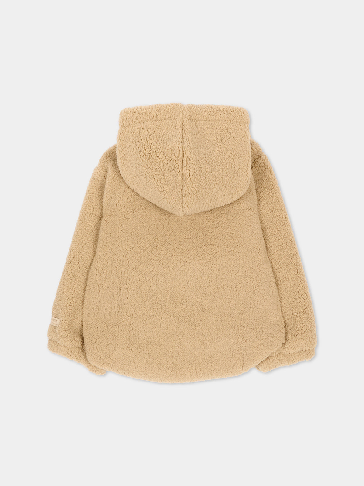 Ecopelliccia beige per neonati con cappuccio,Bamboom,1271TE00084 SAFARI