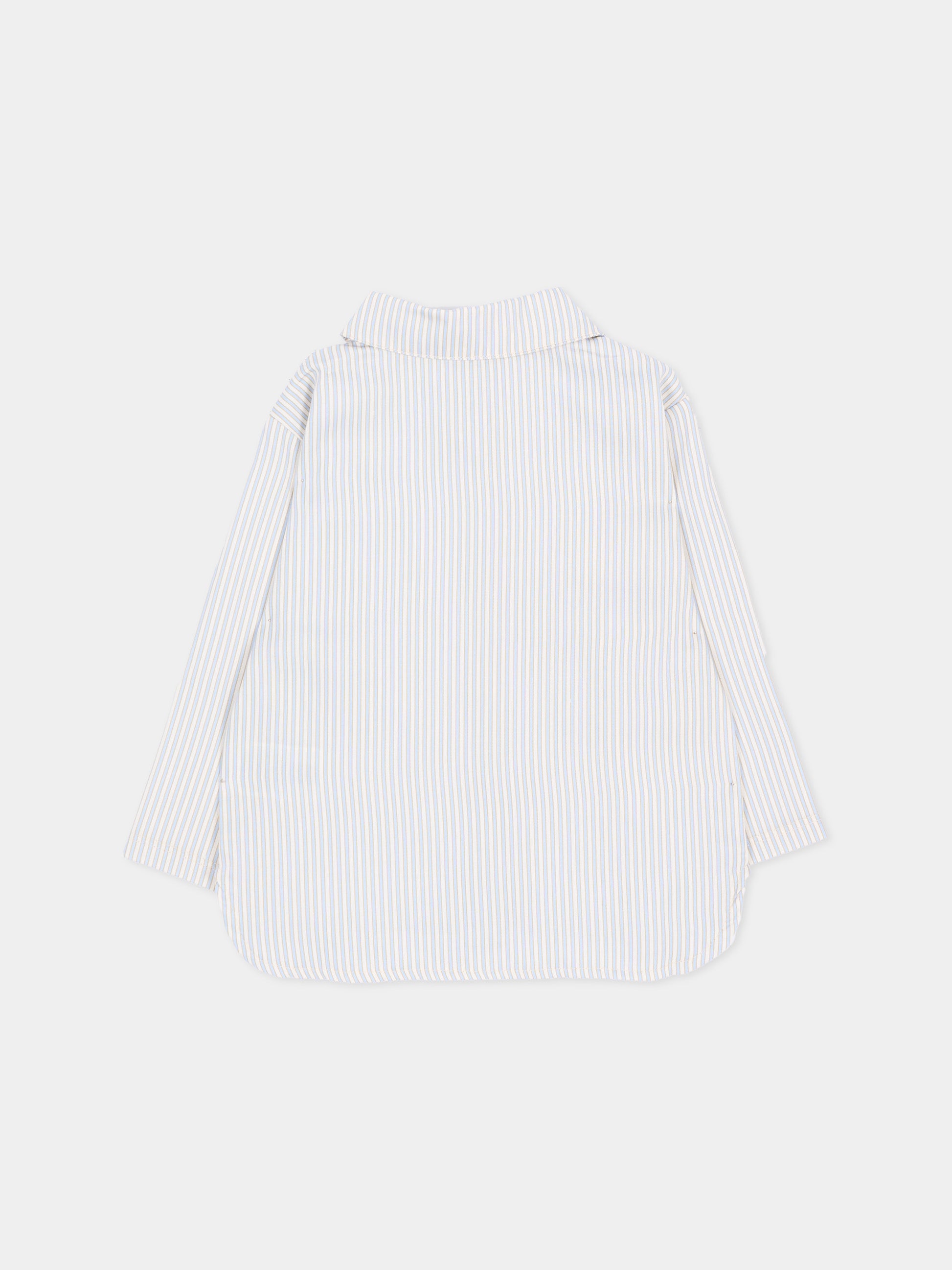 Camicia a manica lunga azzurra per bambino con righe,Bamboom,1208TE00089 STRIPE BLU