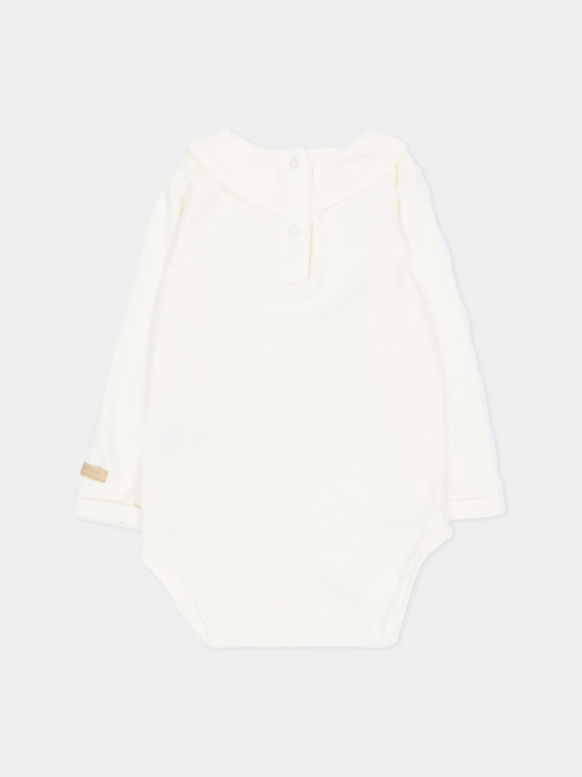 Body avorio per neonati con ricamo,Bamboom,1204TE00087 NATURAL WHITE