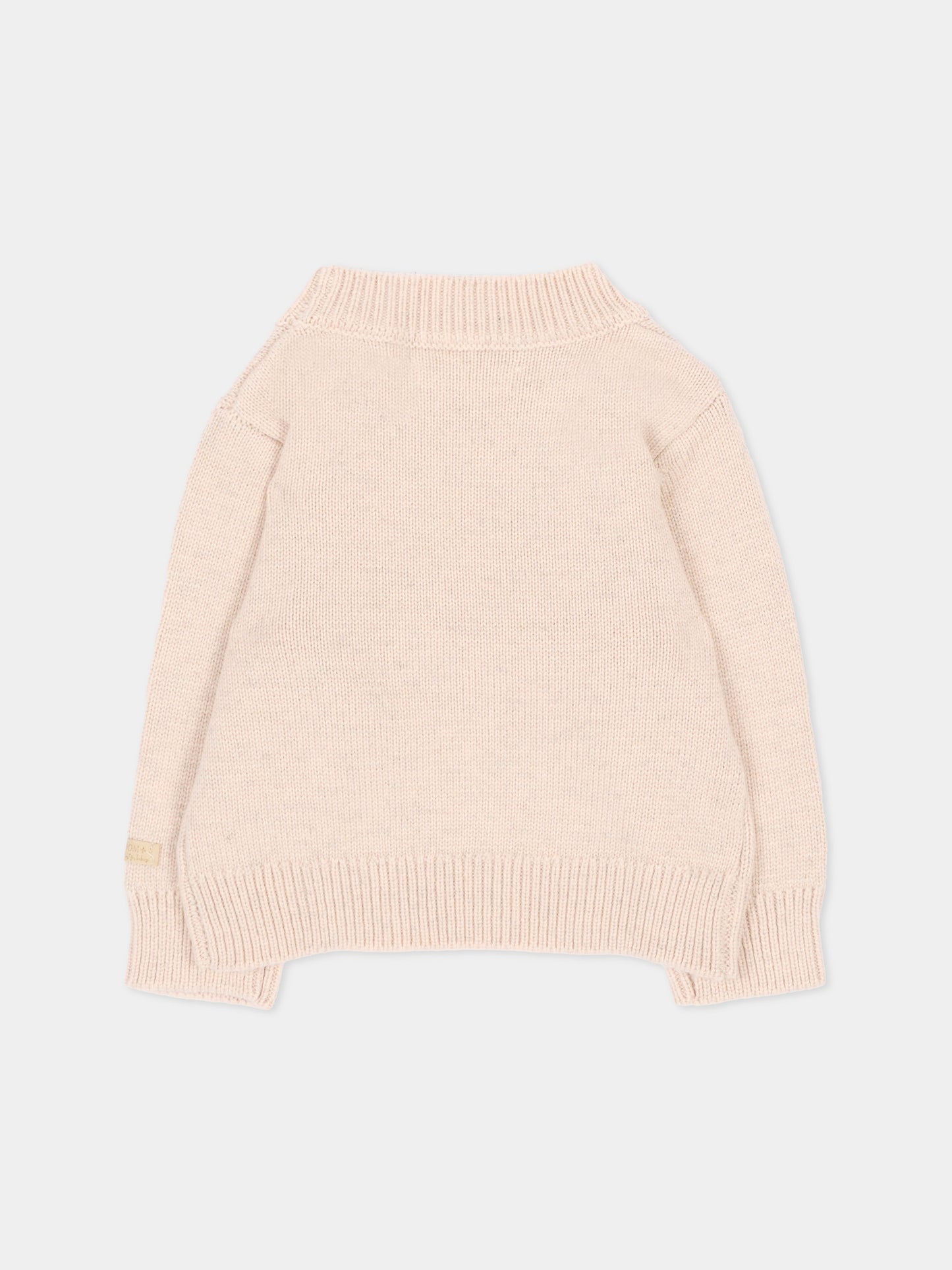 Maglione rosa per neonata con coniglio,Bamboom,1274 PINK