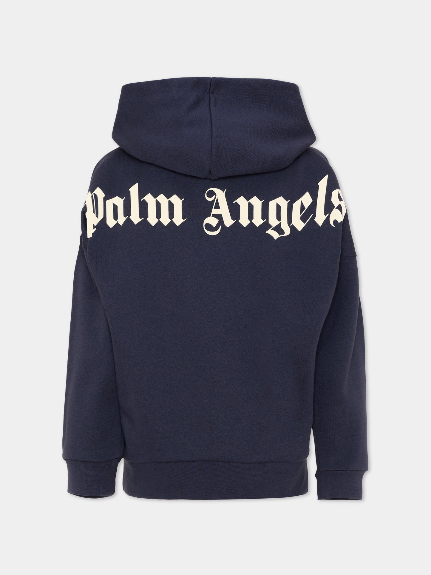 Felpa con cappuccio blu con logo,Palm Angels,F6PAJBHS011 1528