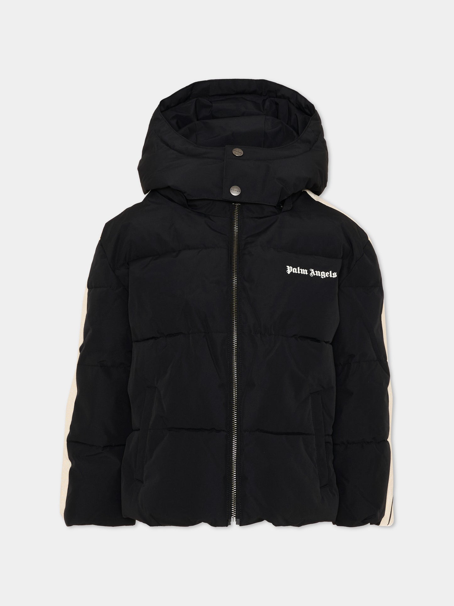 Piumini nero per bambini con logo,Palm Angels,F6PAJBPF005 110