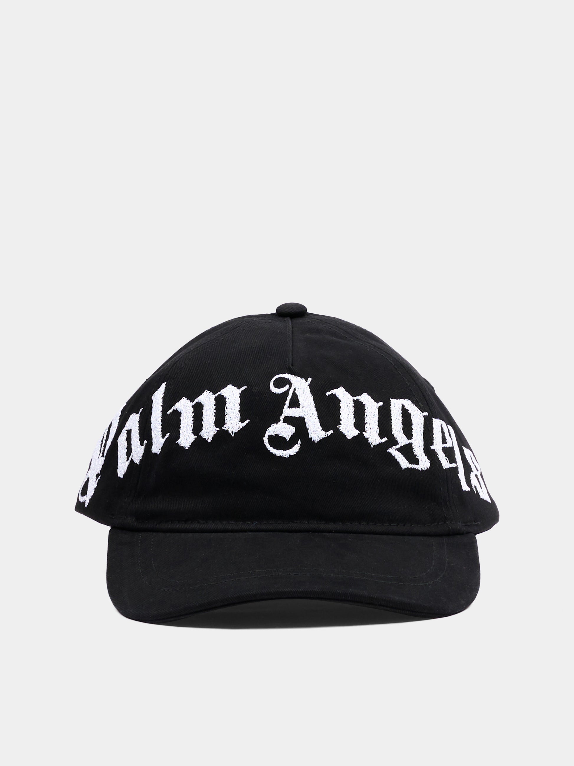 Cappello nero per bambini con logo,Palm Angels,F6PAJBBC224 110