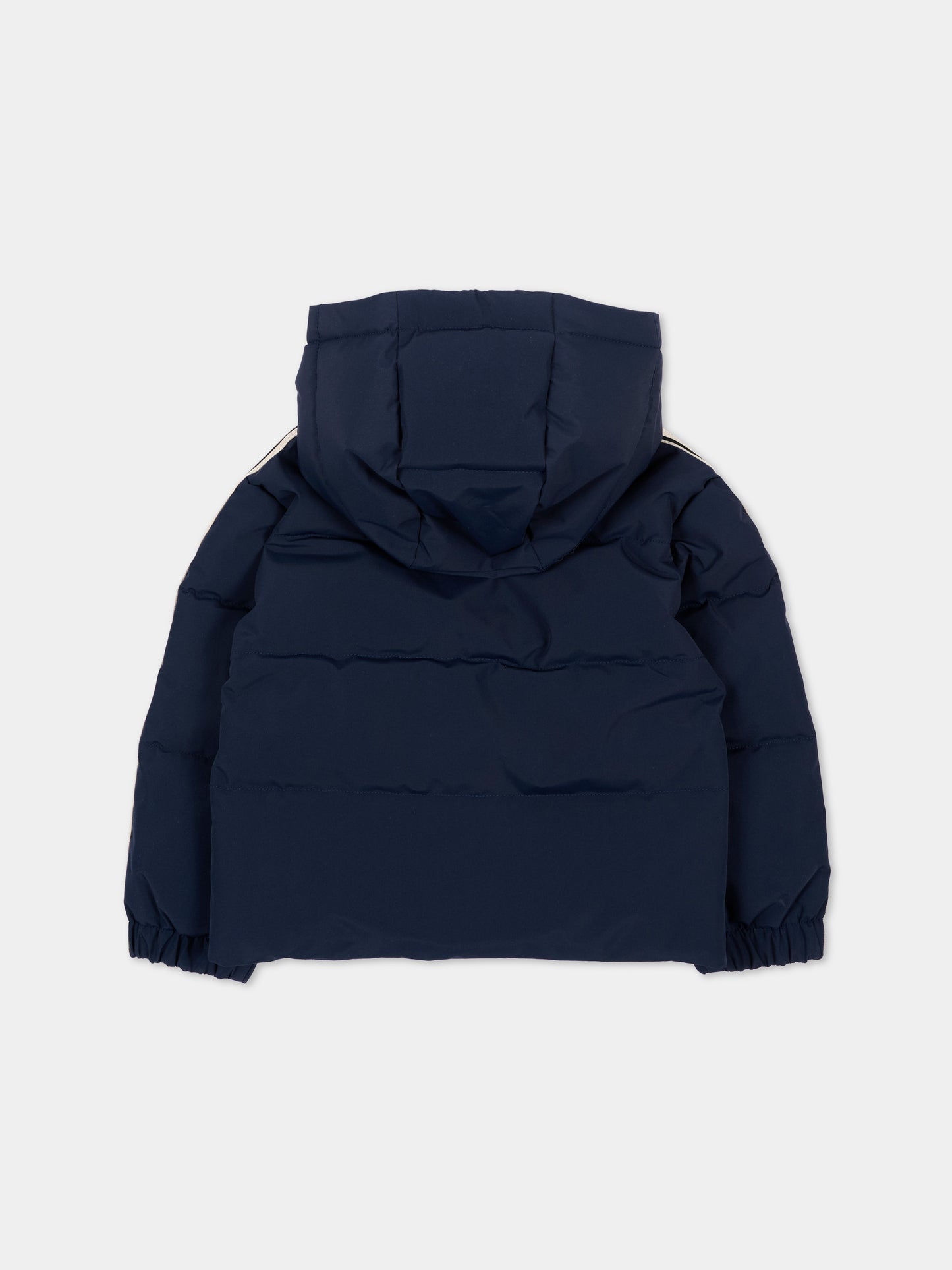 Piumino blu per neonati con logo