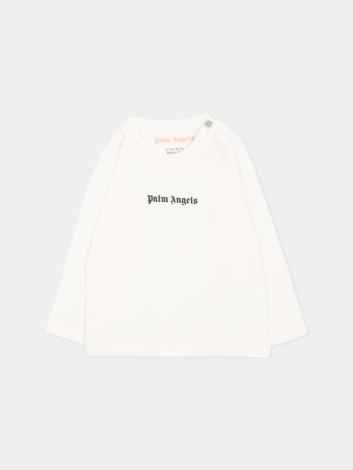 T-shirt bianca per neonato con logo,Palm Angels,F6PANBTH179 412