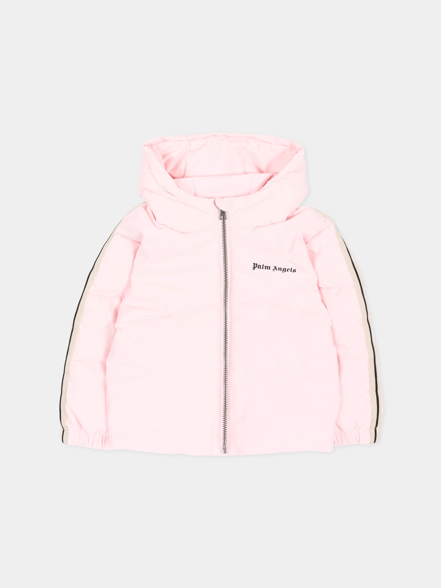 Piumini rosa per neonata con logo,Palm Angels,F6PANGPF206 042