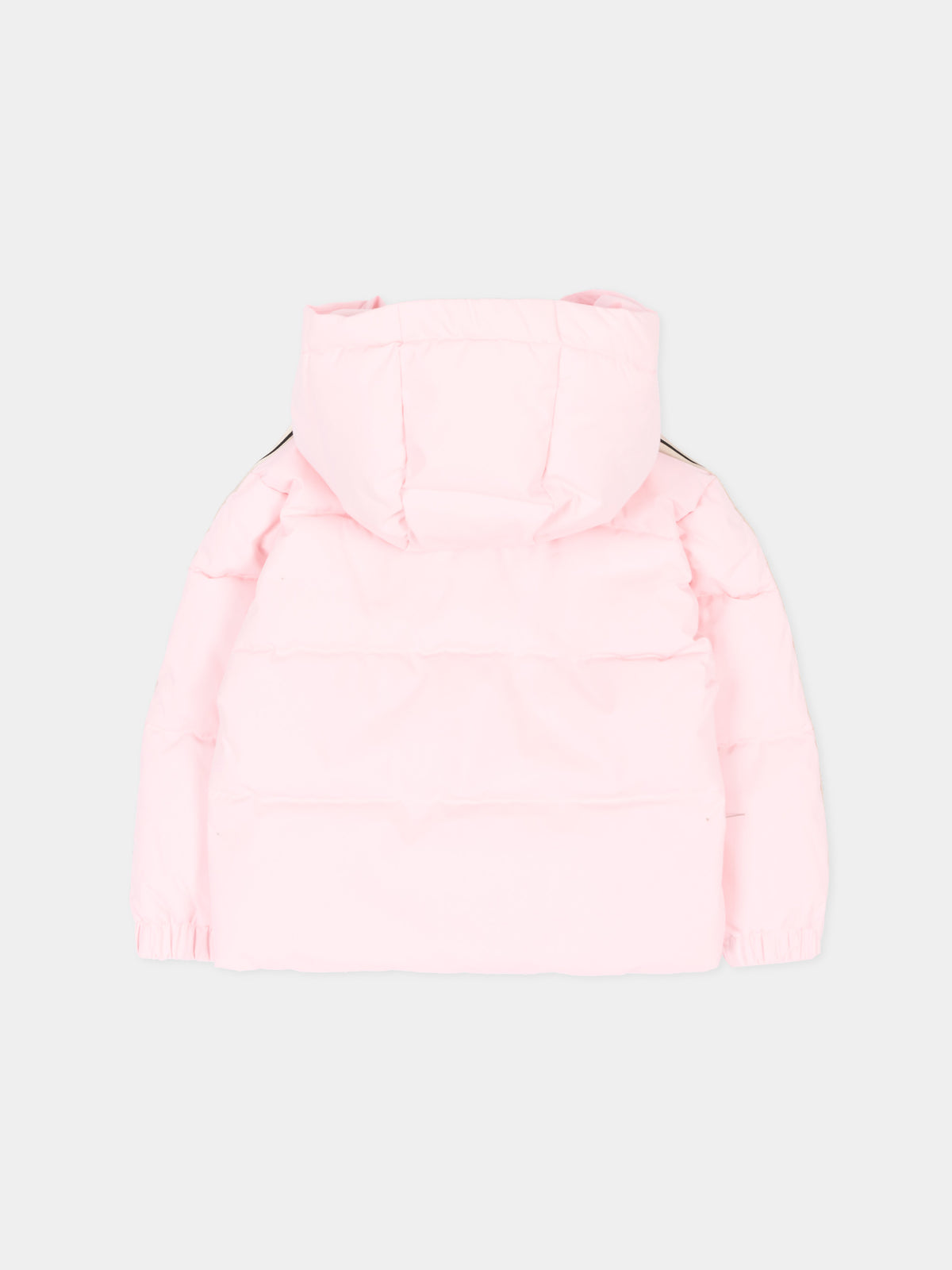 Piumino rosa per neonata con logo,Palm Angels,F6PANGPF206 042