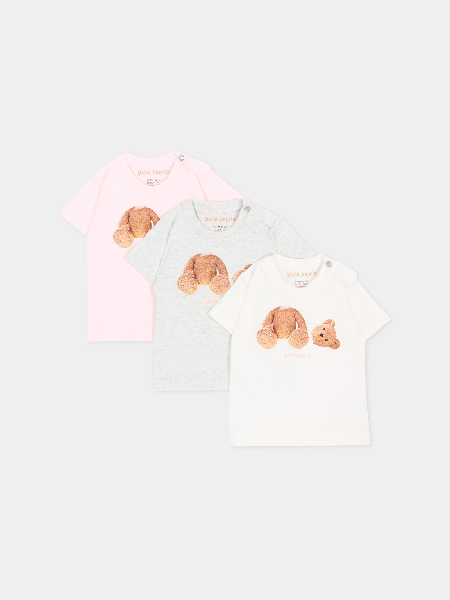 T-shirt multicolor per neonata teddy bear,Palm Angels,F6PANGTH190 INT19