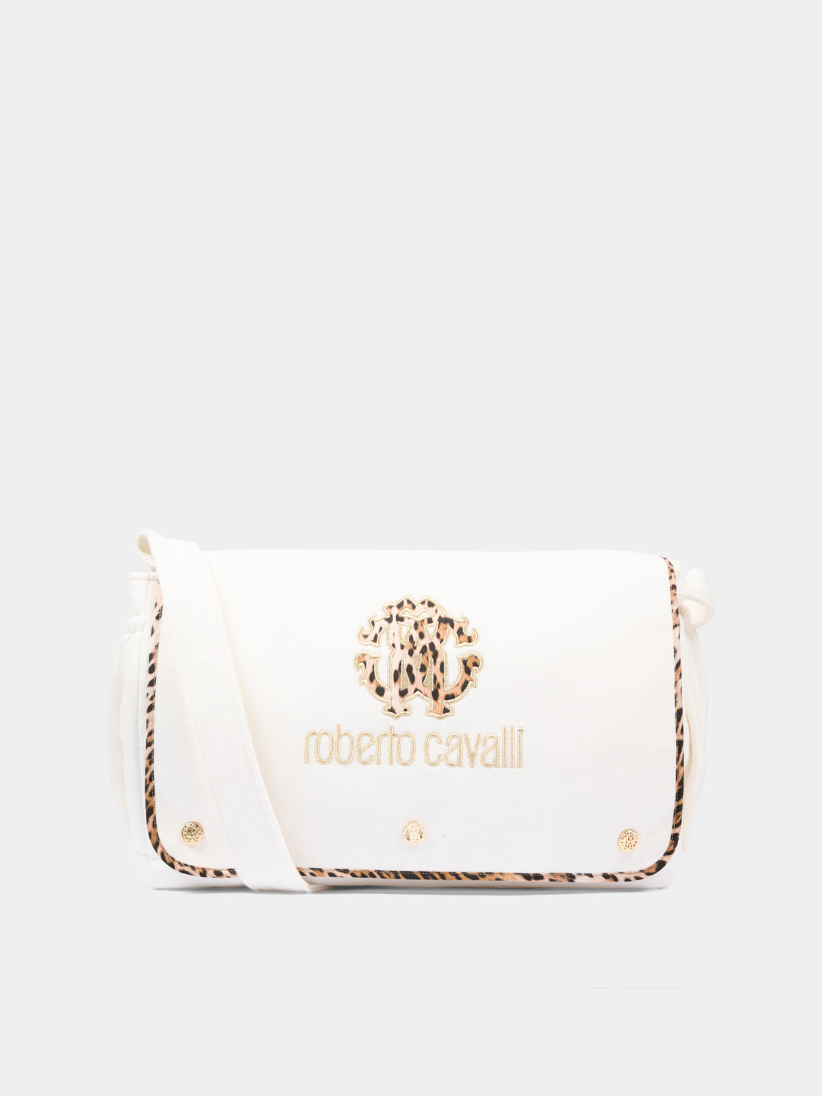 Borsa mamma avorio per neonati con logo,Roberto Cavalli Kids,CLA26048BO AVOR.CC/GN