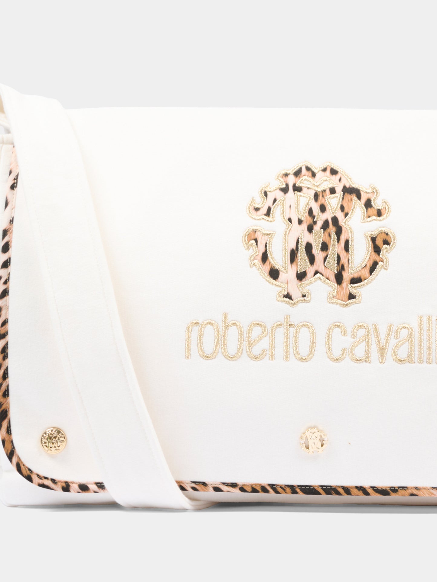 Borsa mamma avorio per neonati con logo,Roberto Cavalli Kids,CLA26048BO AVOR.CC/GN