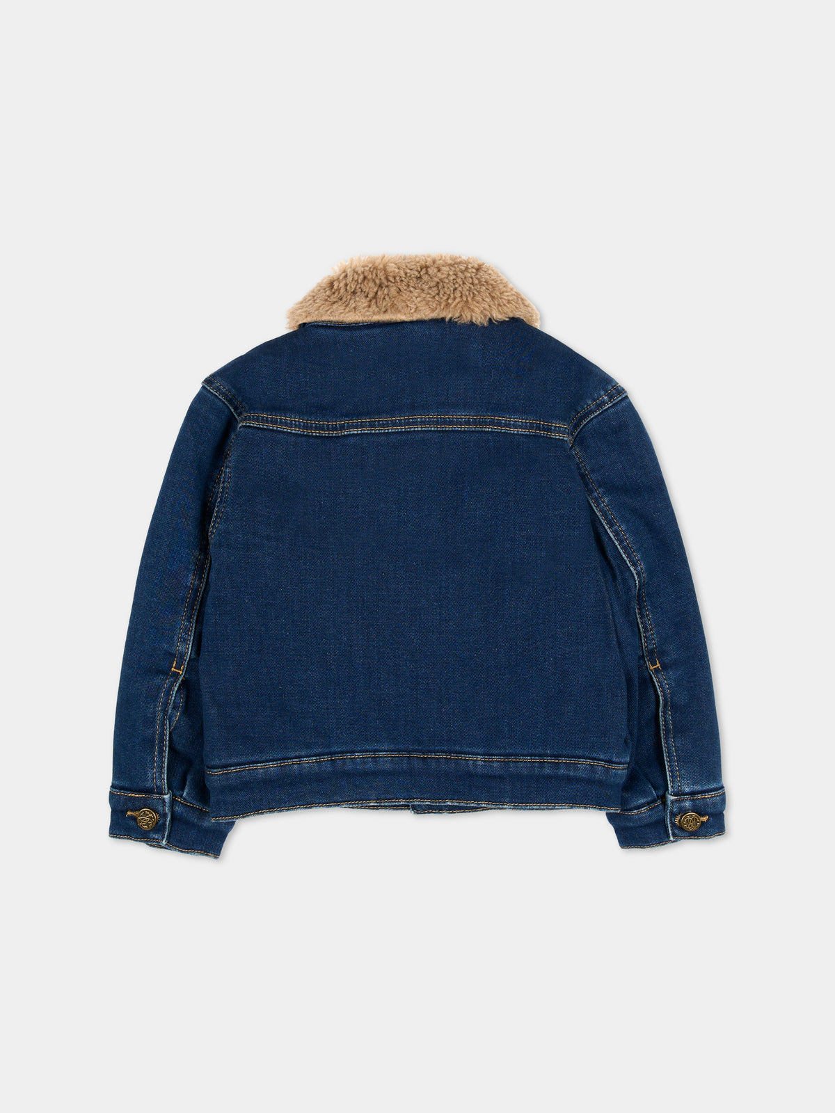 Giubbotto di jeans denim per neonato con logo,Roberto Cavalli Kids,CIA26133GB D.BLUE_DK